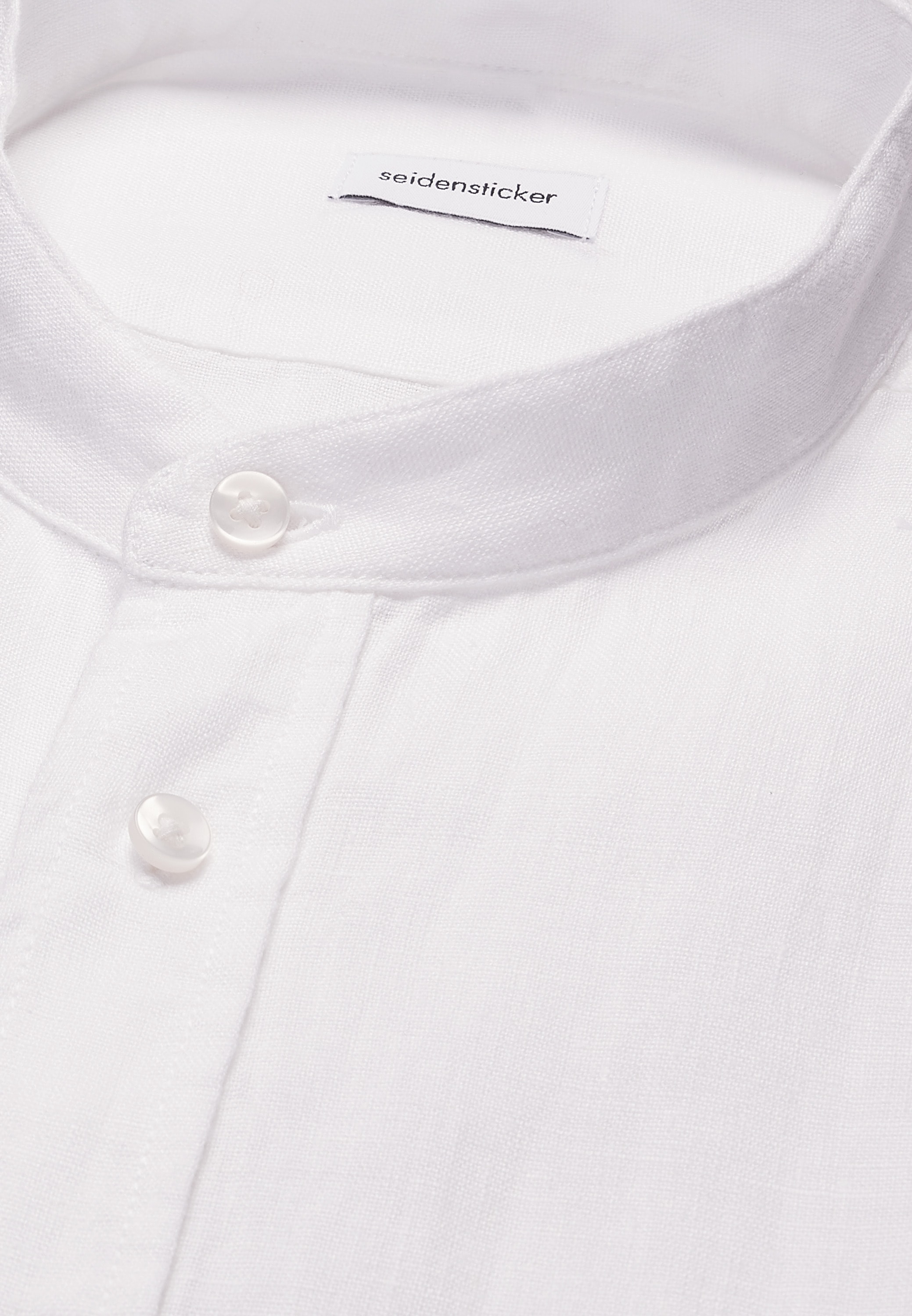 seidensticker Leinenhemd »Schwarze Rose« Slim 1/1 Stehkragen Uni
