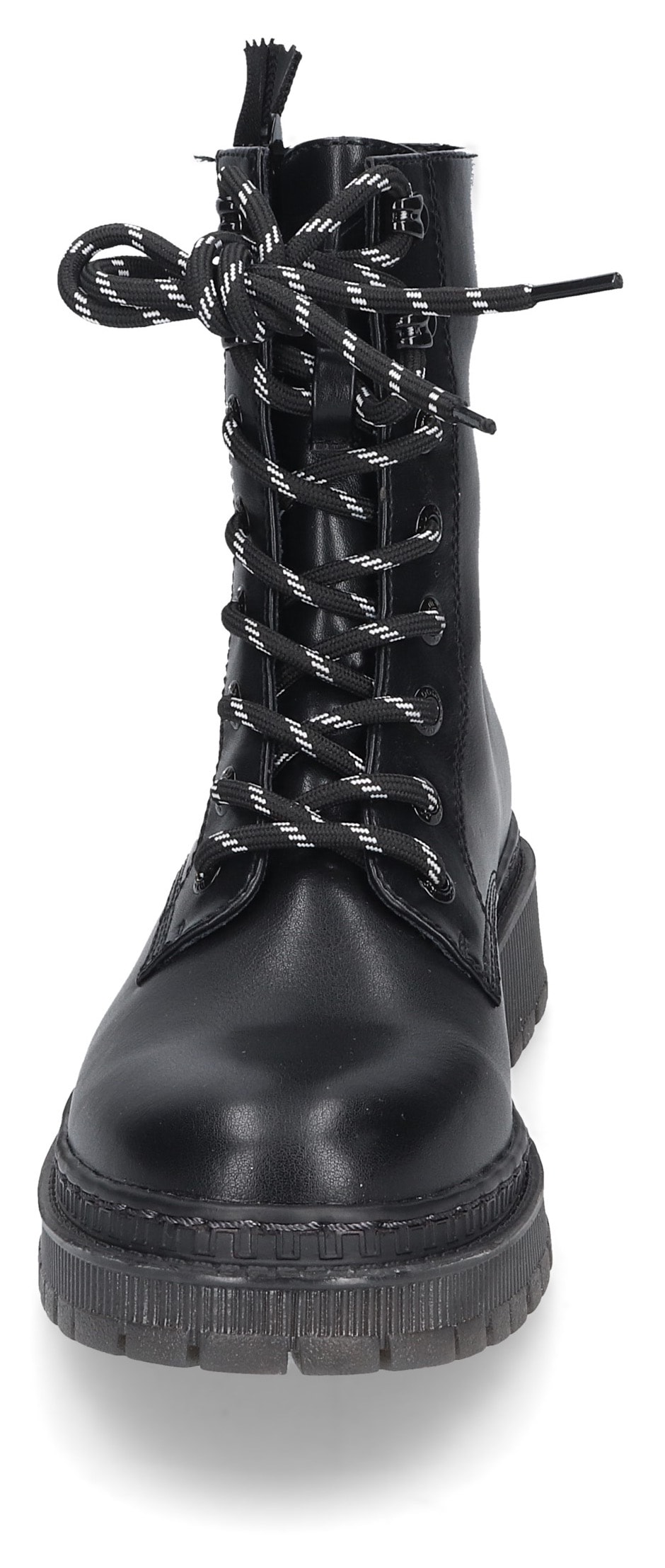 Dockers by Gerli Schnürstiefel, Biker Boots, Plateau Stiefel mit modischem Textilband