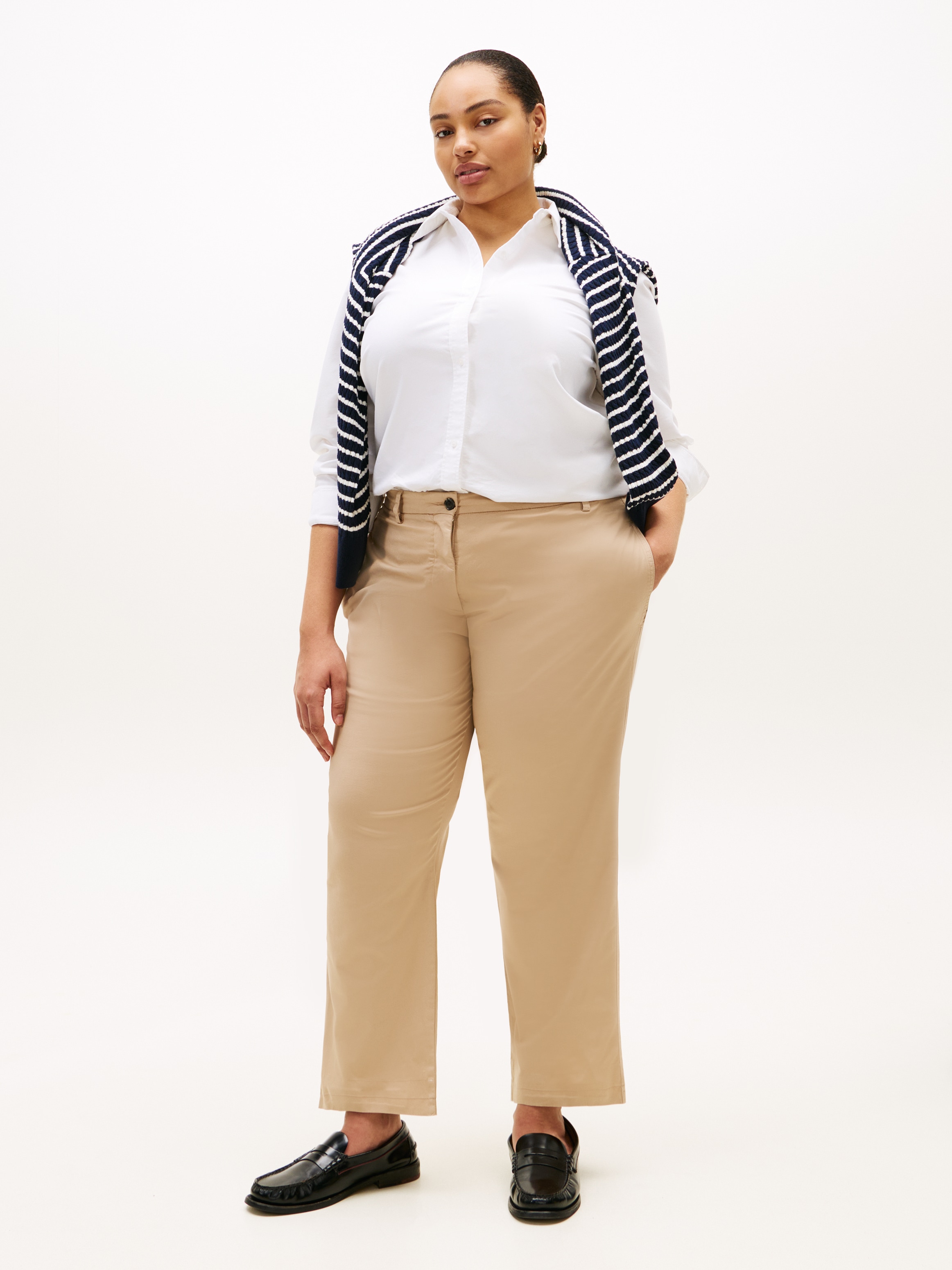 Tommy Hilfiger Curve Hemdbluse »CRV OXFORD RELAXED FIT SHIRT« in großen Größen