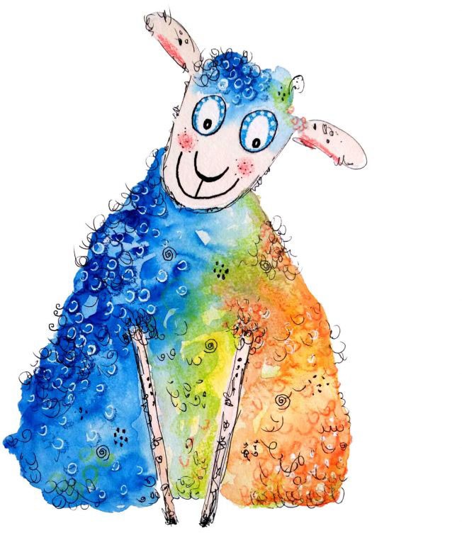 Wall-Art Wandtattoo »Lebensfreude - Happy Sheep«