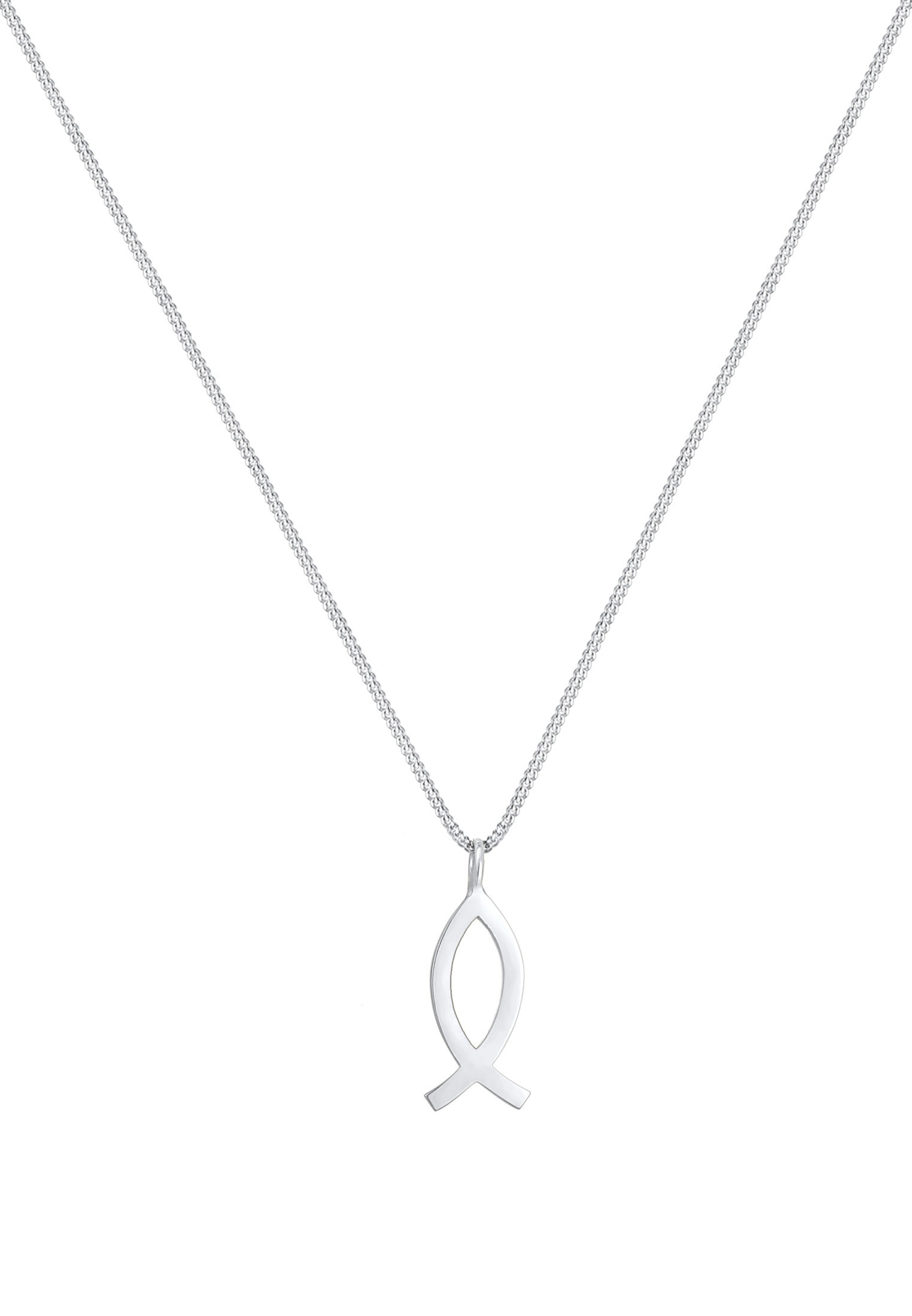 Elli Silberkette »Halskette Fisch Symbol Christlich Religion 925 Silber«