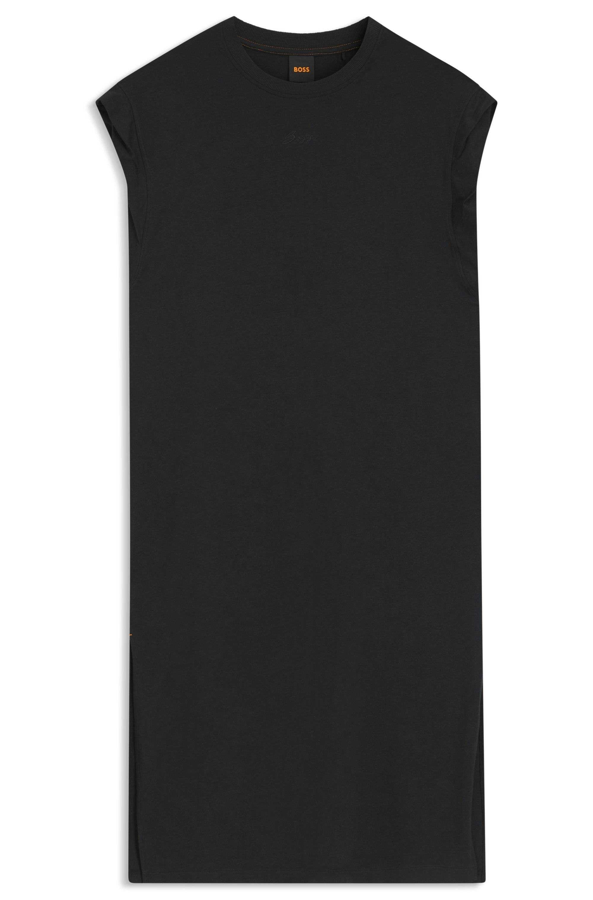 BOSS ORANGE Jerseykleid »Edress Premium Damenmode« mit Schlitzen, Logoschriftzug