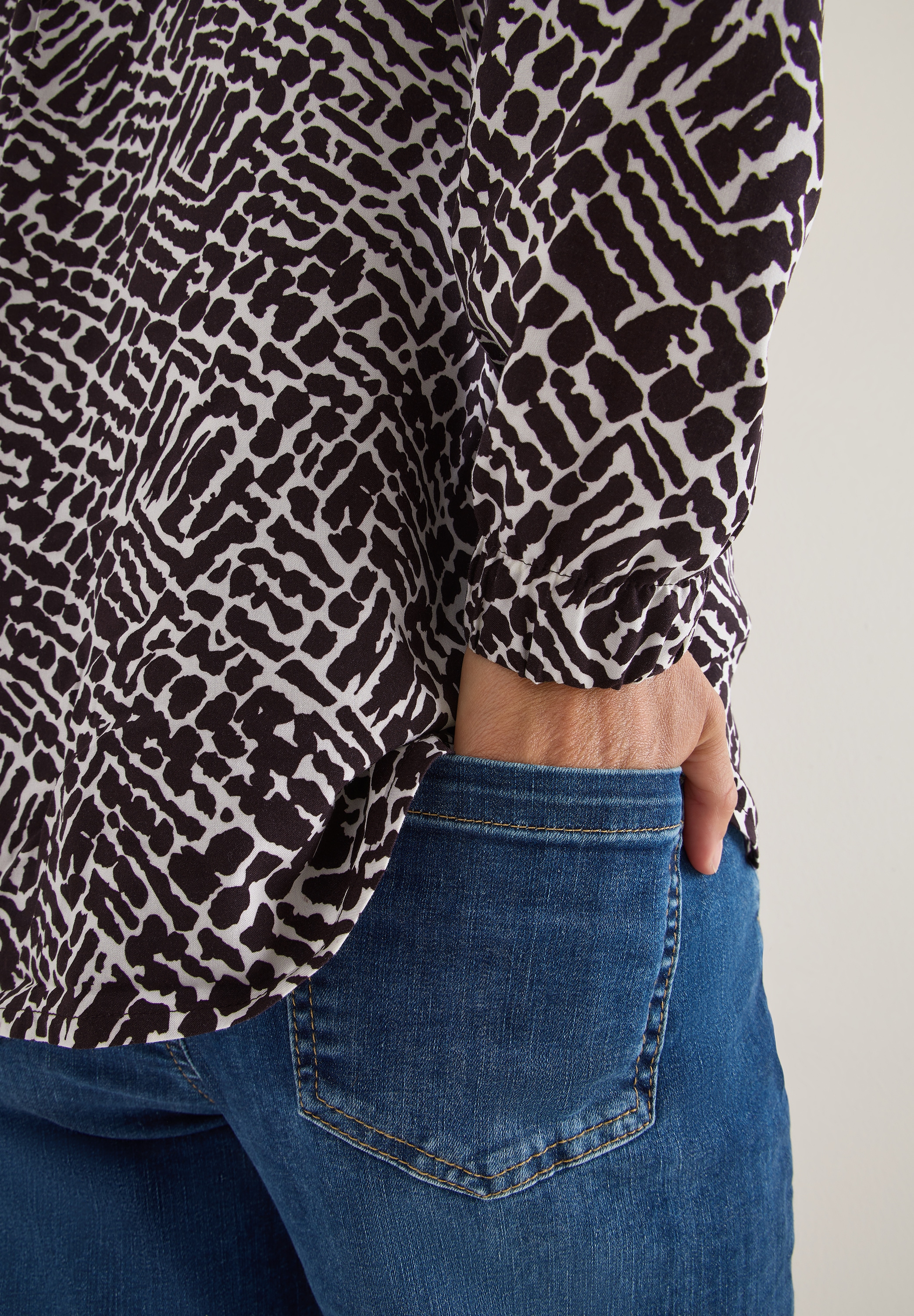 Cecil Langarmbluse mit grafischem Muster