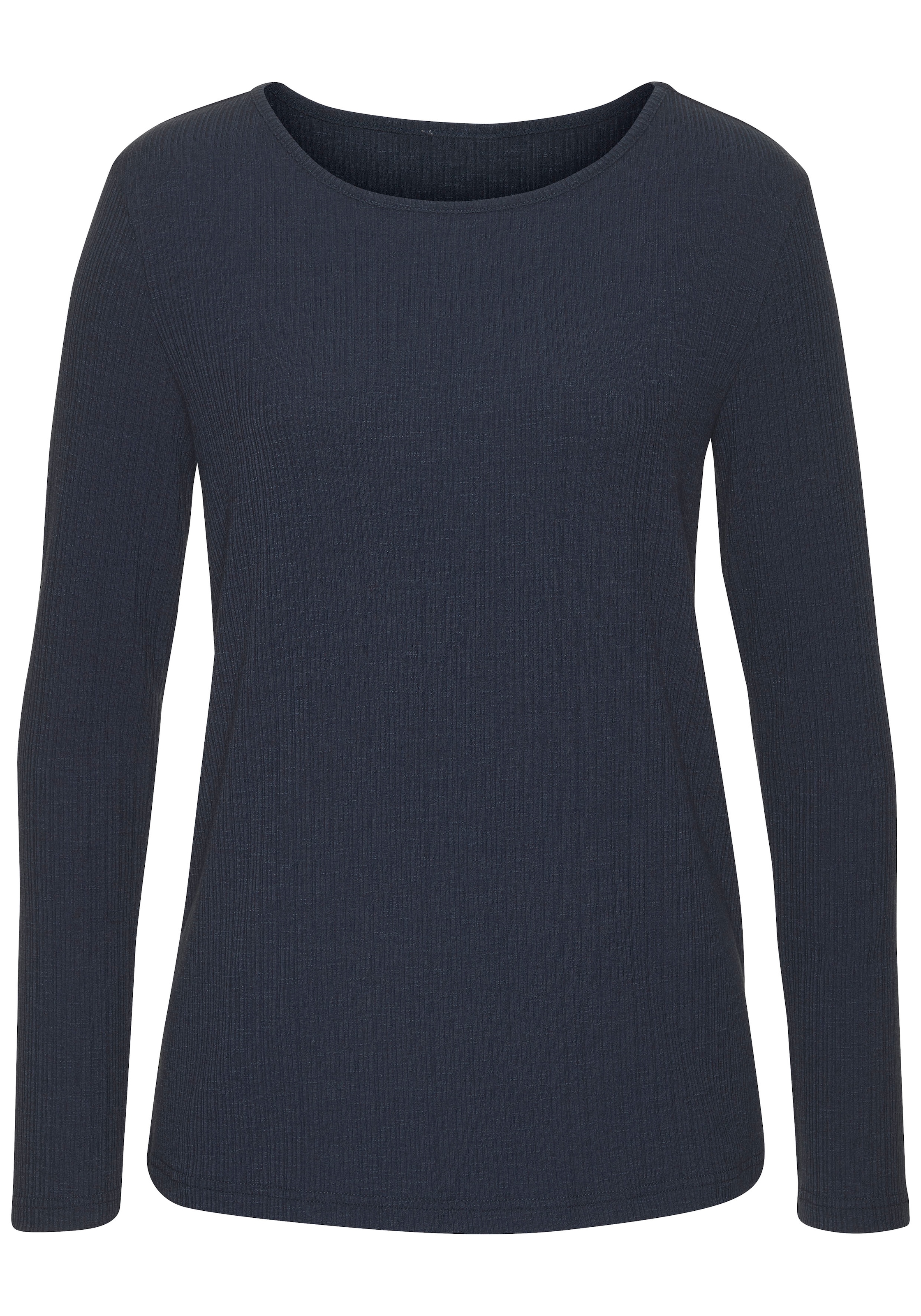 Vivance Langarmshirt »mit Rippstruktur« 2er-Pack,  aus weichfließender Qualität mit Viskose