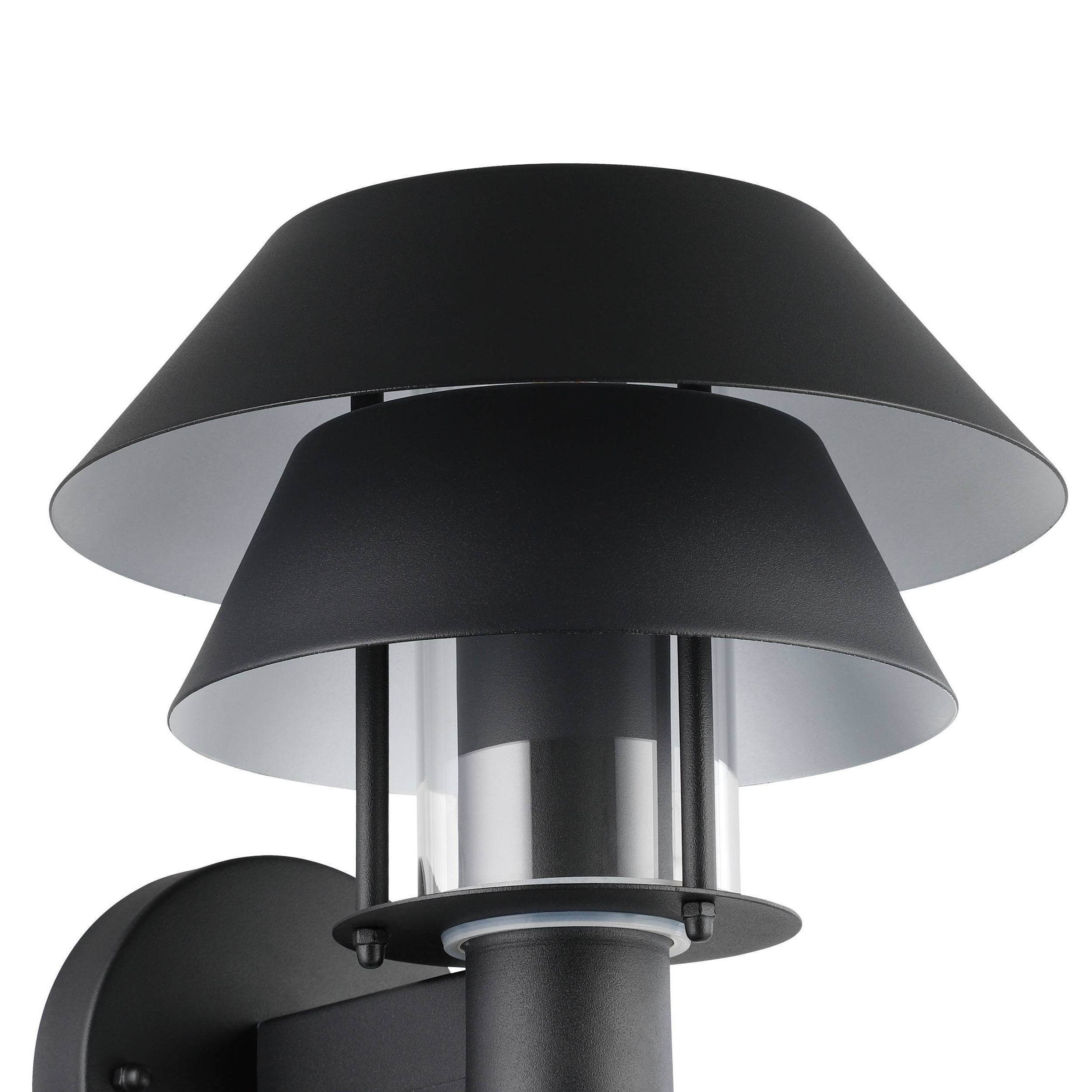 EGLO Wandleuchte »Chiappera Wandlampe, Außenbeleuchtung, Außenlampe, Metall, E27, IP44« E27 1 Stk. Wand-/Deckenleuchte - L22 x H22,5 x AL24,5 cm - schwarz, weiß