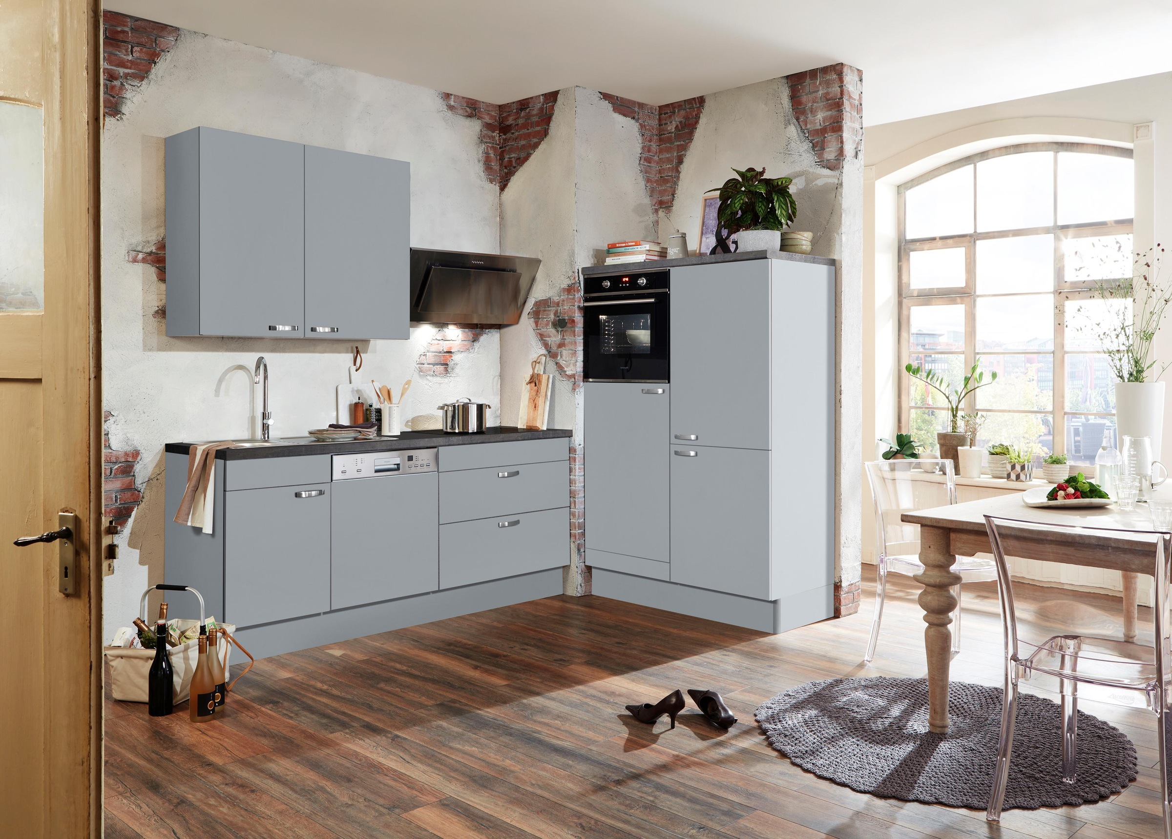 KOCHSTATION Küchenzeile »KS-Cara«, mit Vollauszügen und Soft-Close-Funktion, Breite 320 cm