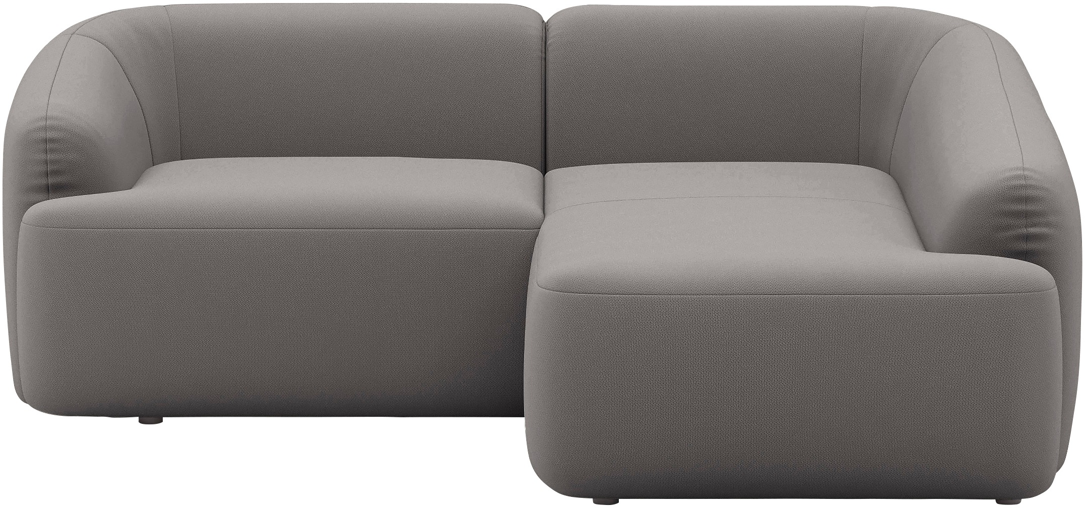 INOSIGN Ecksofa »Nergal, kompakte Stellmaße, Breite 216cm, organisches Design, L-Form«, Modernes Design, schlichte Optik, stilvoller Blickfang im Wohnzimmer