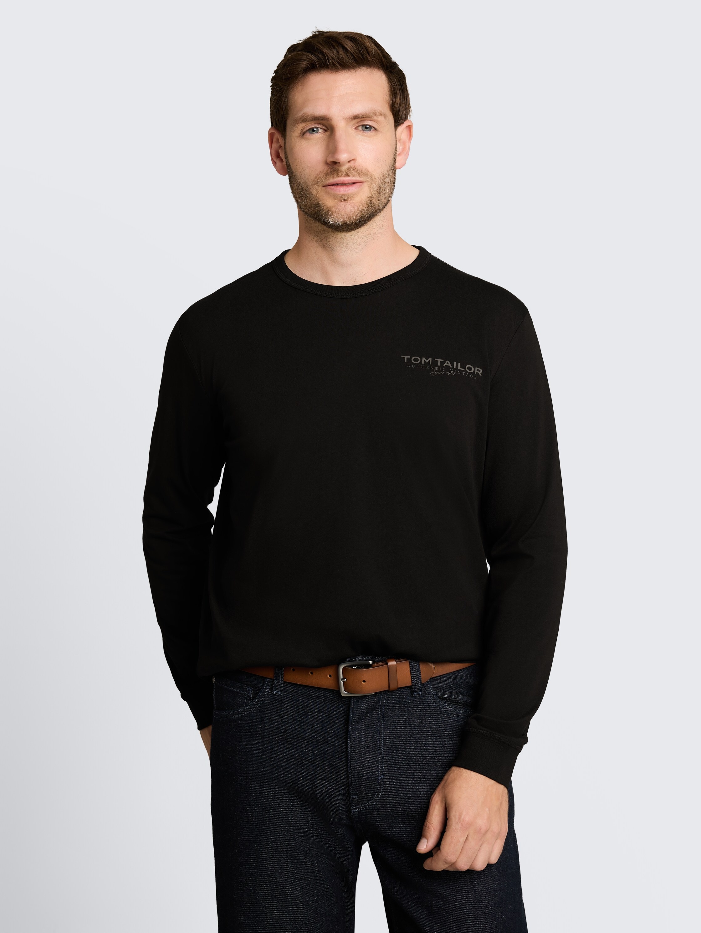 TOM TAILOR Langarmshirt mit Logo-Print