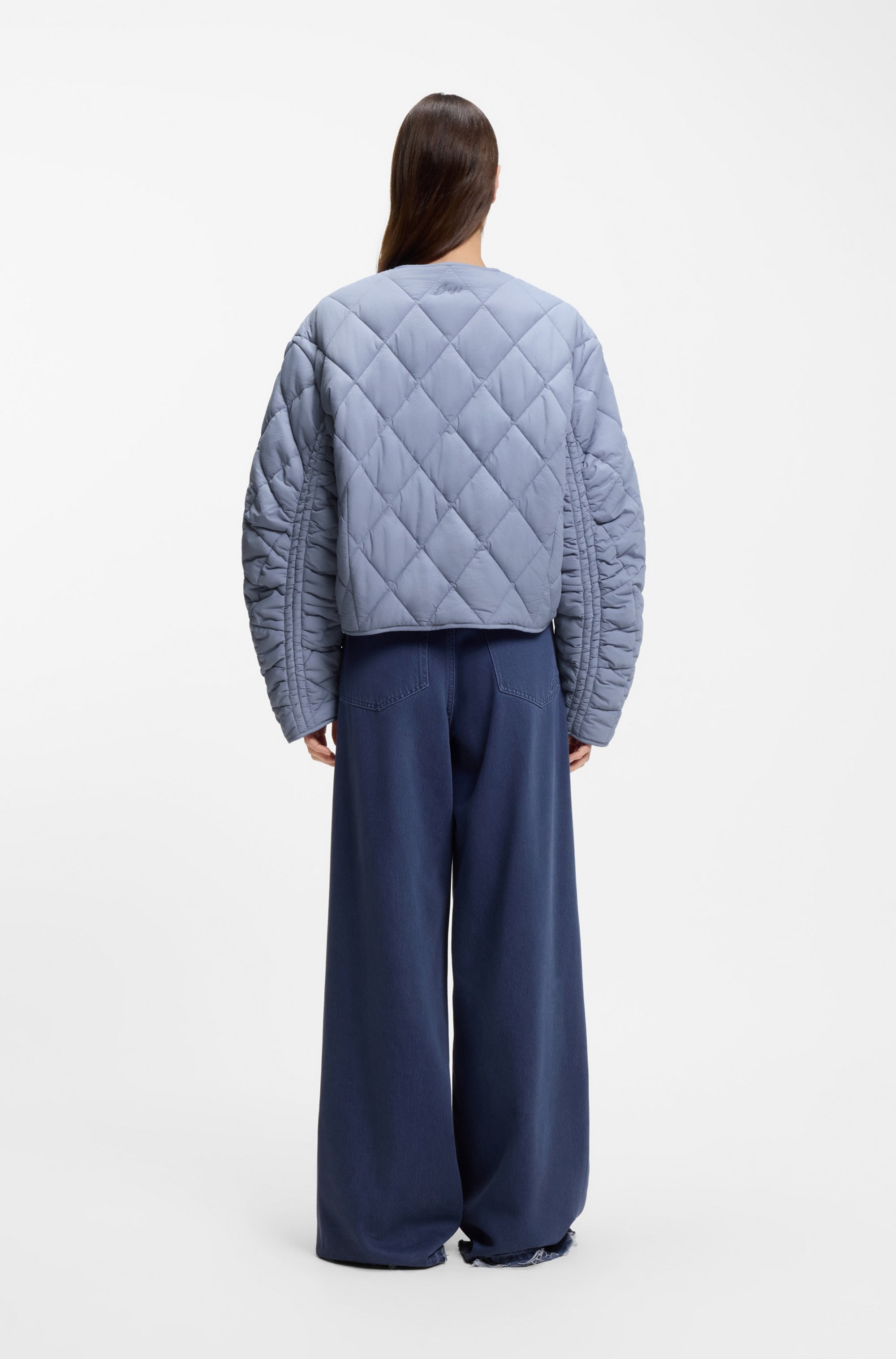 BOSS ORANGE Steppjacke »Paressa Premium Damenmode« Übergangsjacke mit Raffung an den Ärmeln