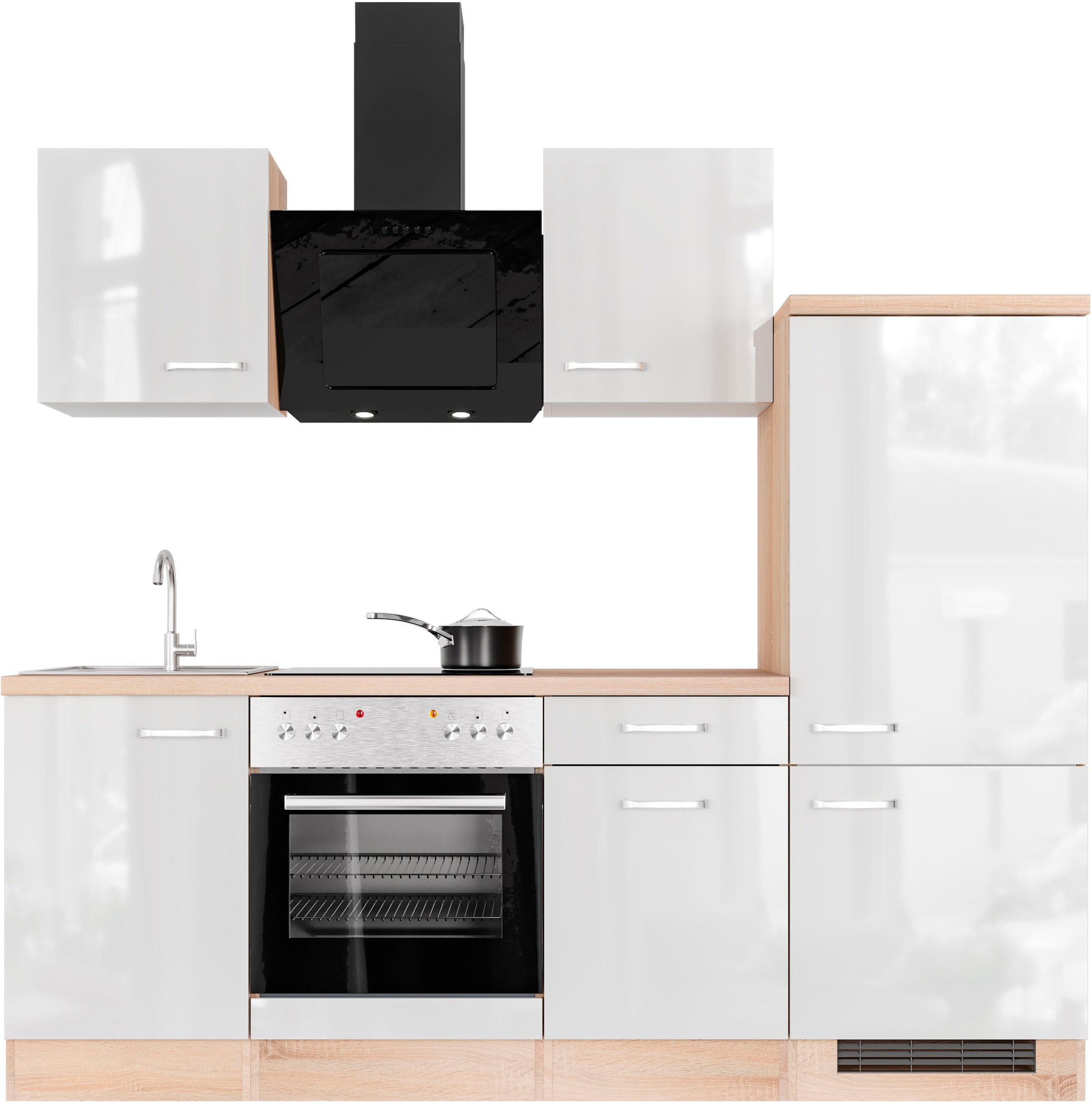 Flex-Well Küche »Florenz«, mit E-Geräten, Breite 220 cm, in vielen  Farbvarianten erhältlich bestellen im OTTO Online Shop