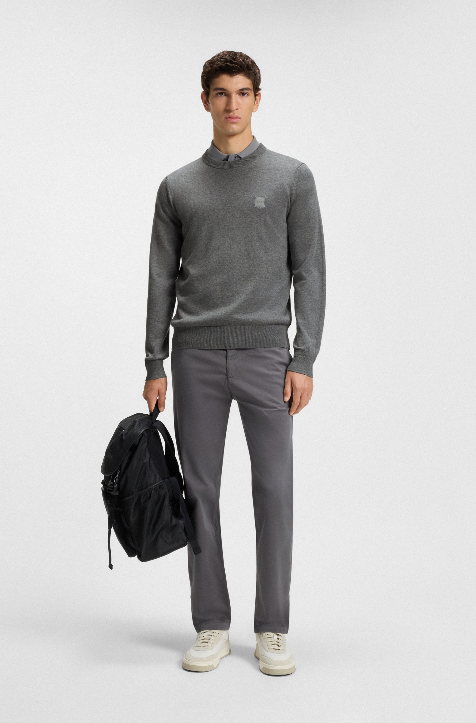 BOSS ORANGE Strickpullover »Kanovano« mit Rundhalsausschnitt