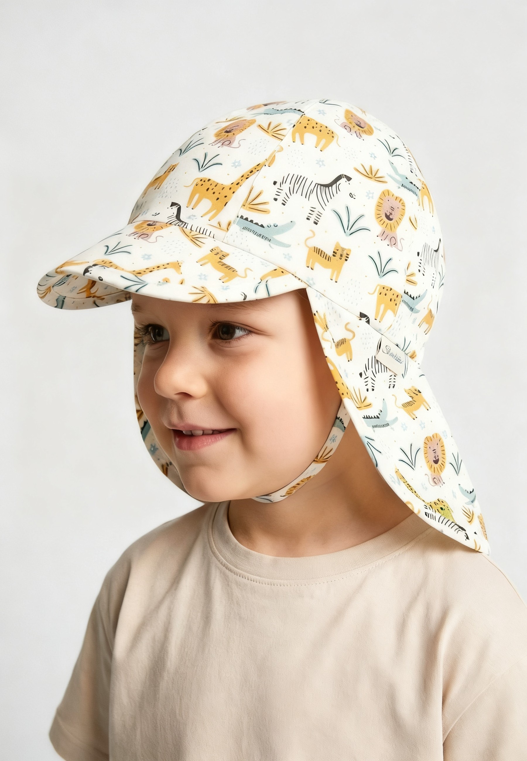 Sterntaler® Sonnenhut »Schirmmütze mit Nackenschutz Zootiere«