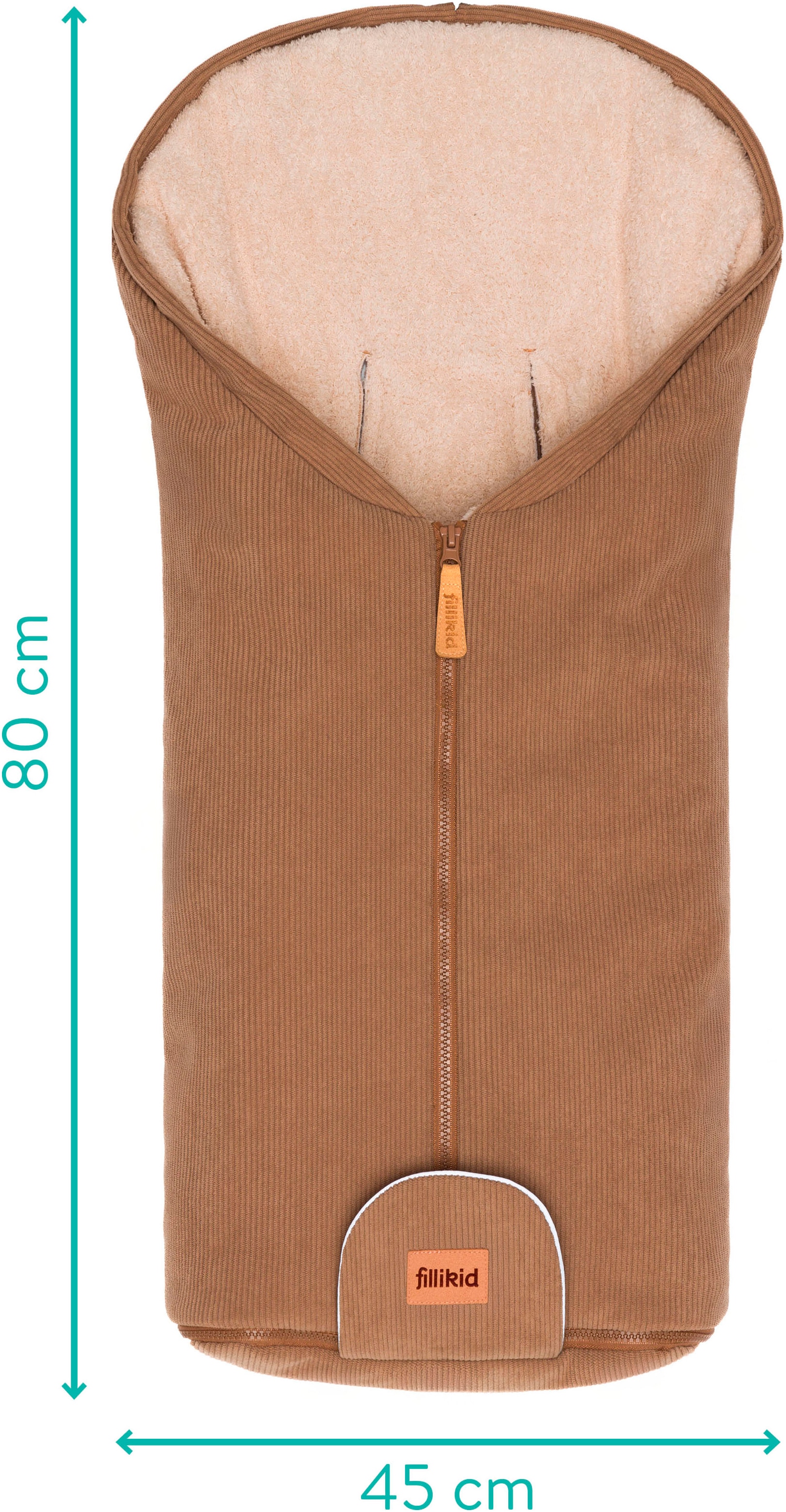 Fillikid Fußsack »Nevis Cord, Winterfußsack Gr. 0«, für Autositze Gr. 0 und Kinderwagen