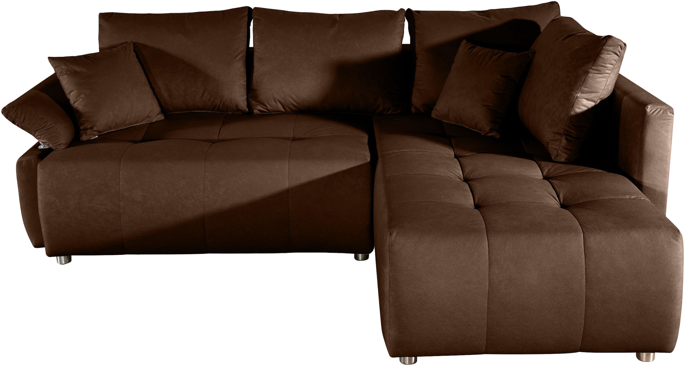 COLLECTION AB Ecksofa »Funtastic, Breite 213 cm« mit Schlaffunktion, Bettkasten, Armverstellung und Bonnelfederkern