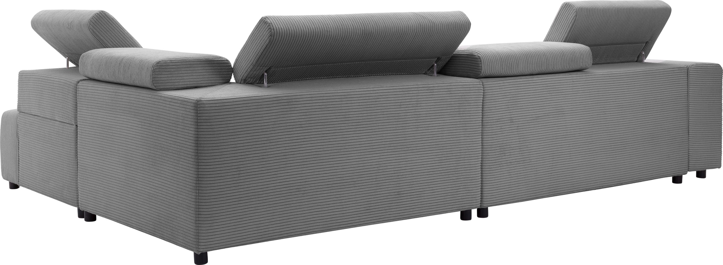exxpo - sofa fashion Ecksofa »VITTORIO mit Komfortfunktionen, bequem und modern, Cord, L-Form«, inkl. Kopfteil- und Sitztiefenverstellung, wahlweise mit Bettfunktion