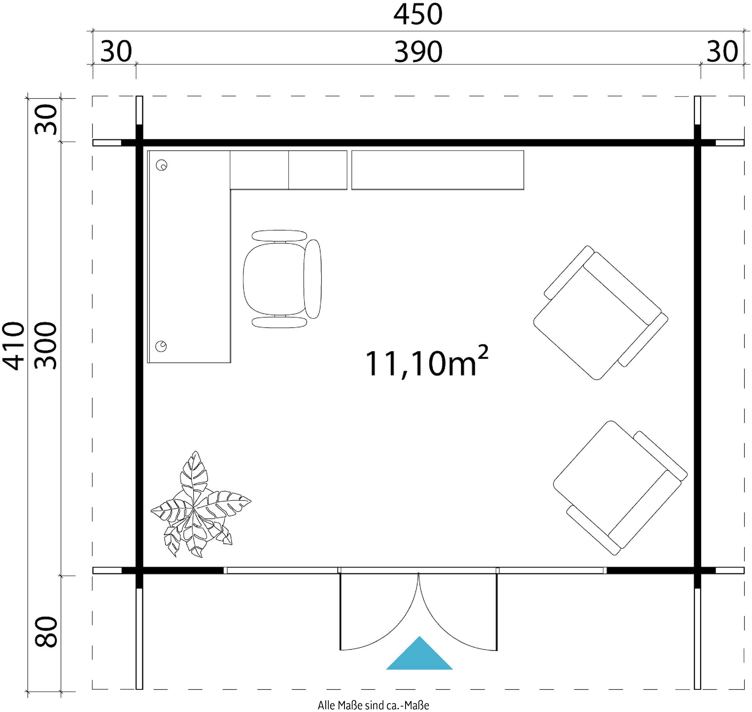 LASITA MAJA Gartenhaus »SUSSEX«, (Set, inkl. Fussbodenbretter zum verlegen)