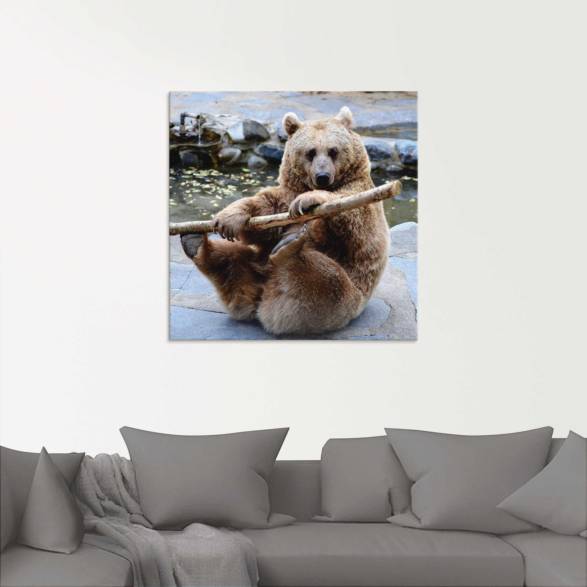 Artland Glasbild »Bär II«, Wildtiere, (1 St.), in verschiedenen Größen