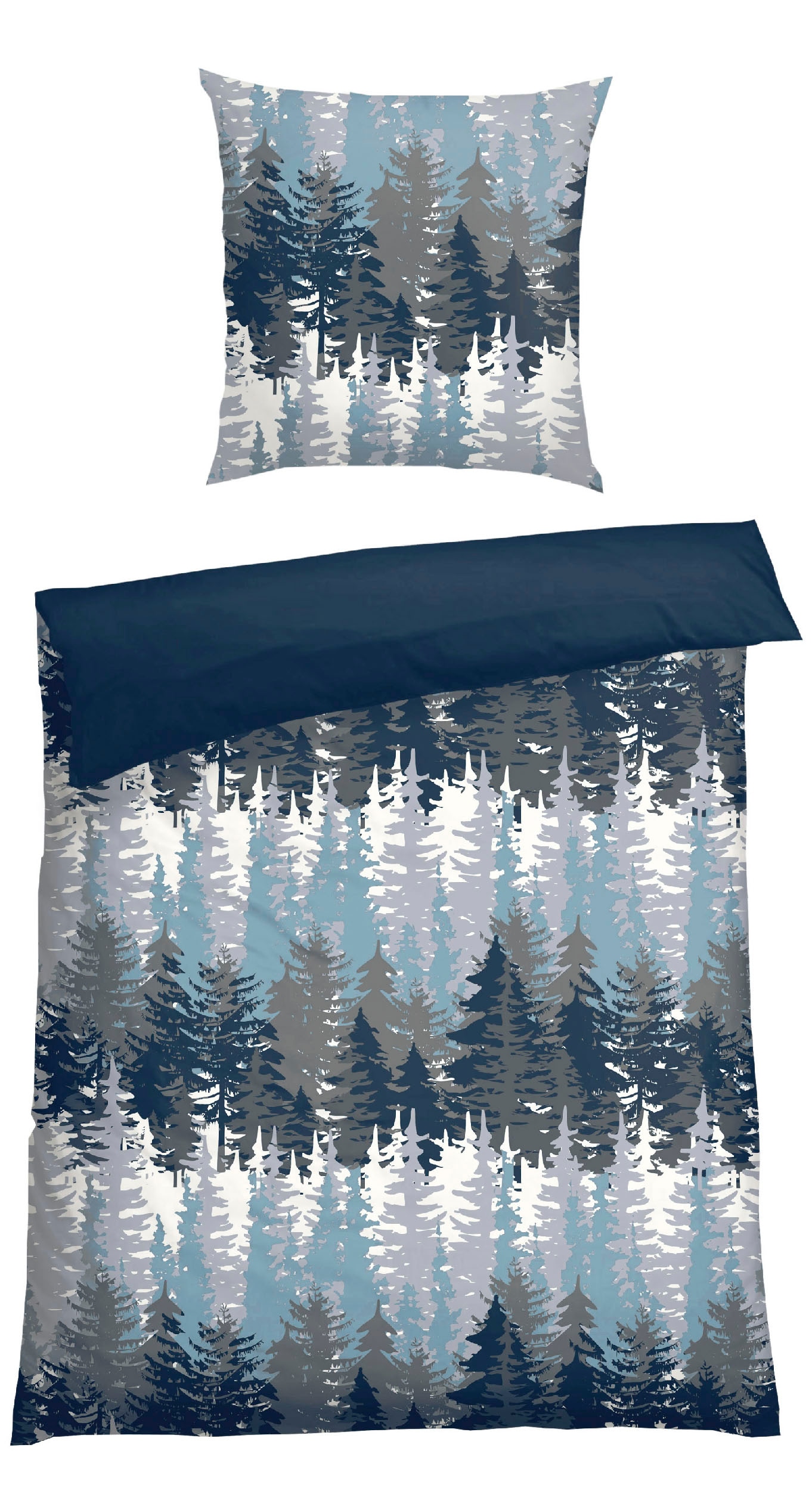 Wendebettwäsche »Smilla inspiriert von schneebedeckter Winterlandschaft«, Made in Green