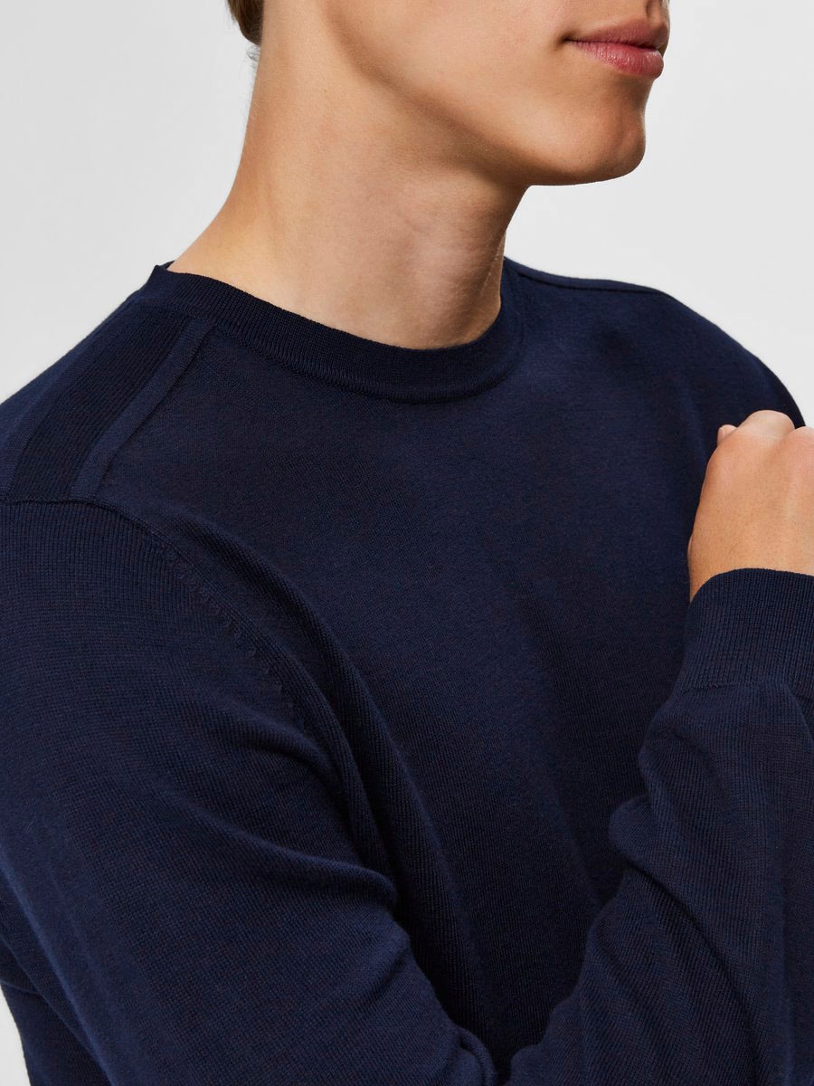 SELECTED HOMME Strickpullover »SLHBERG CREW NECK NOOS«