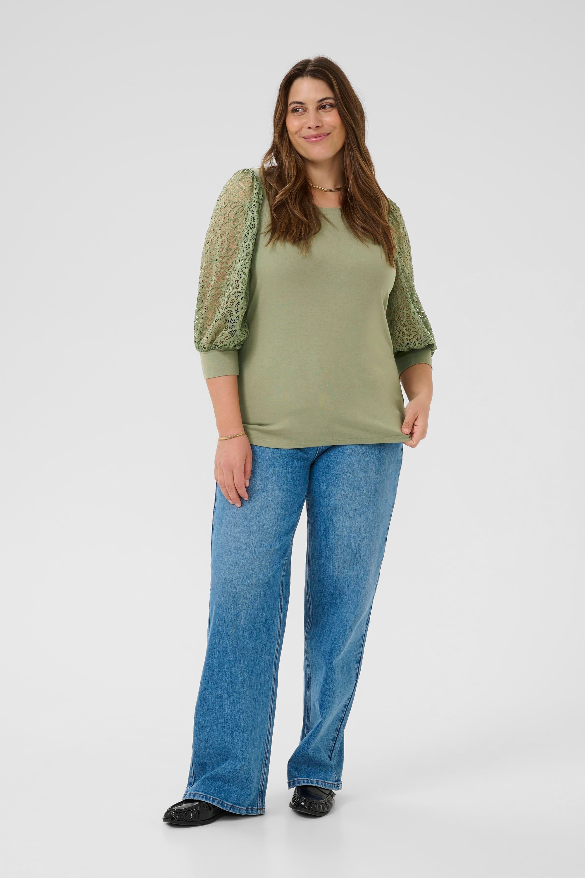 KAFFE Curve Longtop »Damen Langarm-Shirt KCbella«