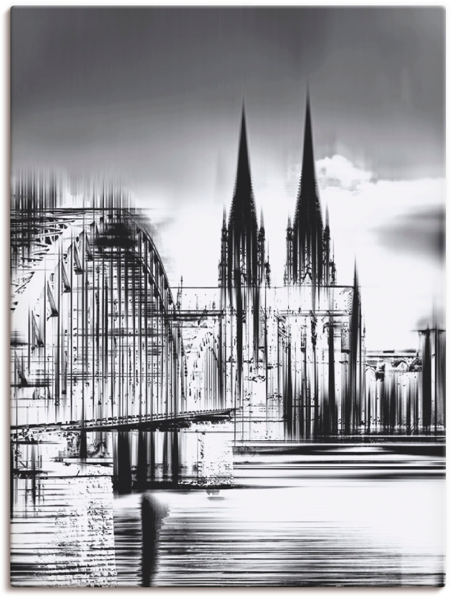 Artland Leinwandbild »Köln Skyline Collage III« Deutschland 1 Stk. tlg. auf Holzrahmen gespannt