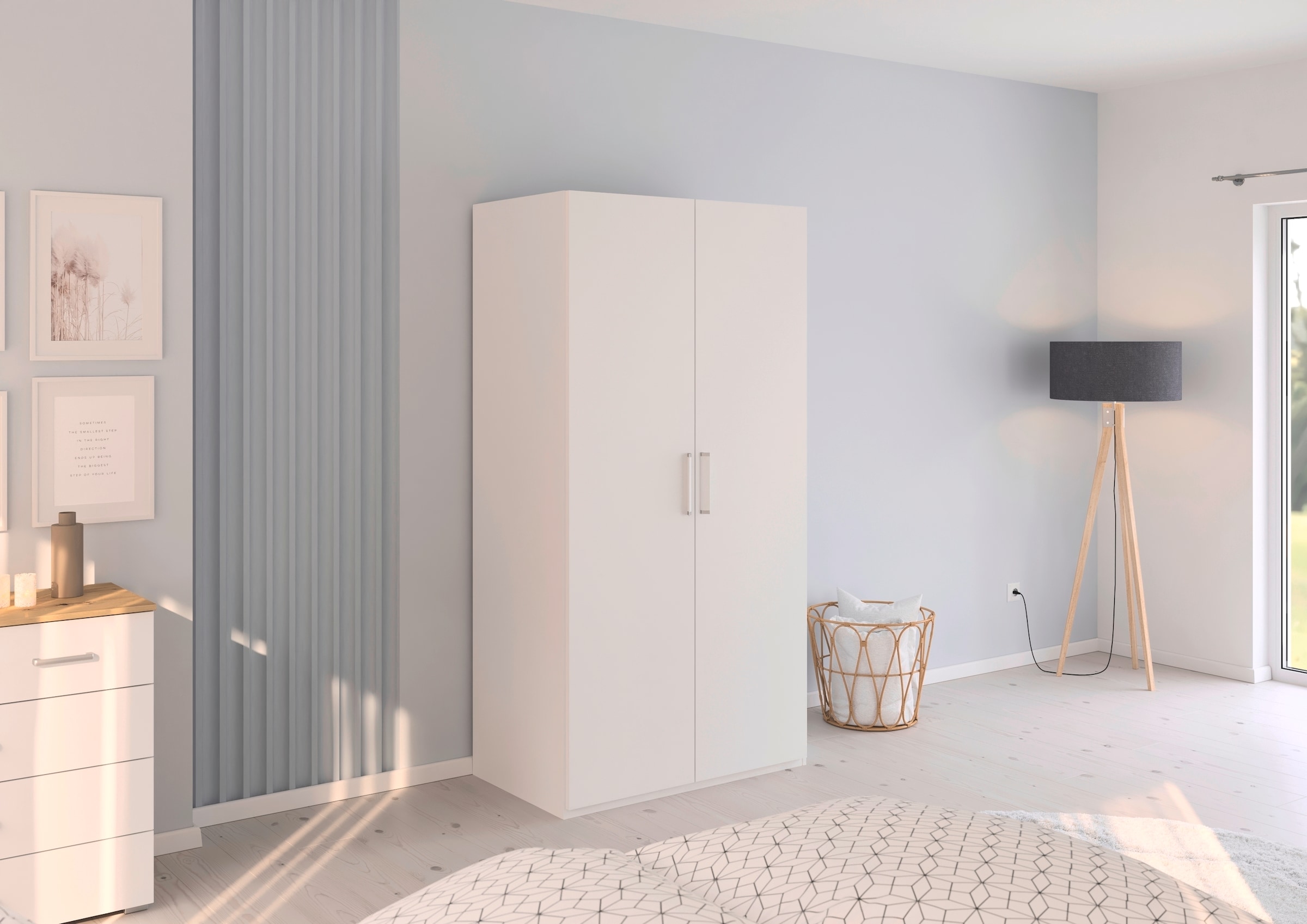 rauch Drehtürenschrank »Kleiderschrank Schrank Garderobe Schlafzimmerschrank EVELYN« in 2 Höhen 197 oder 210 cm erhältlich, inkl. SOFT-CLOSE-FUNKTION,  in elegantem Stil, viel Stauraum 4 Breiten und 2 Höhen MADE IN GERMANY