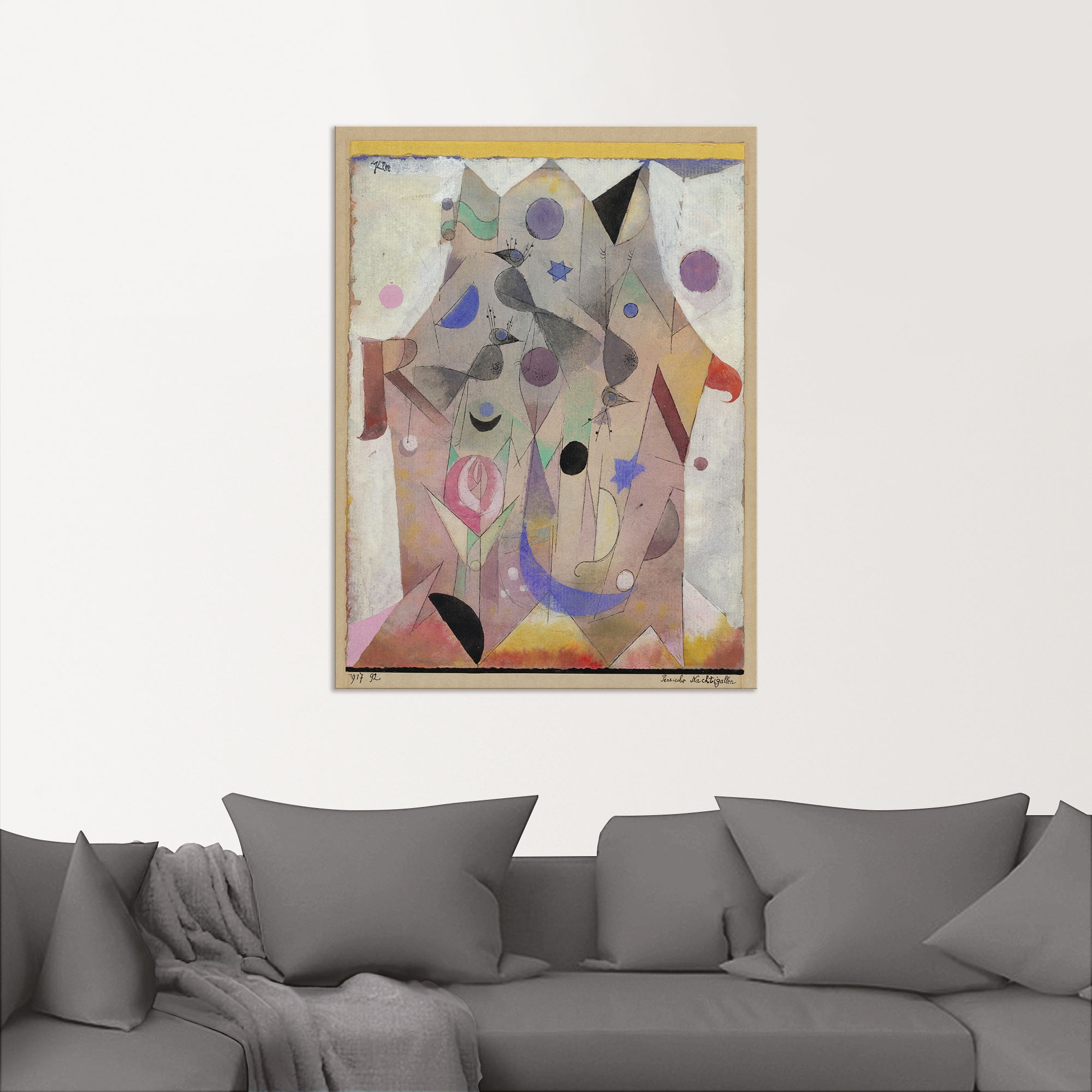 Artland Alu-Dibond-Druck »Persische Nachtigallen. 1917« Muster 1 Stk. tlg. für Innen- und Außenbereich geeignet, Outdoorbild