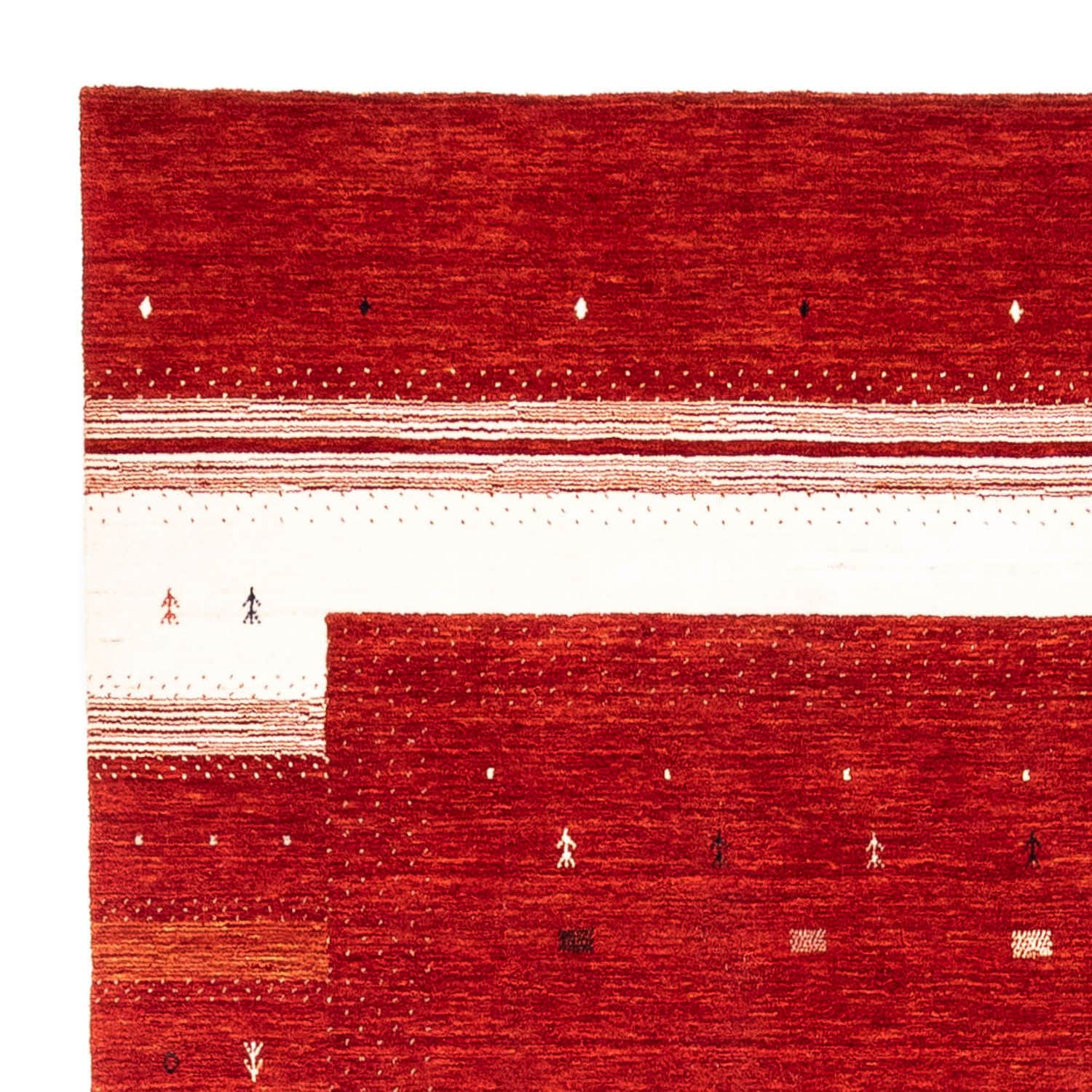 morgenland Wollteppich »Loribaft Minimal Rosso 303 x 203 cm«, rechteckig, Unikat mit Zertifikat