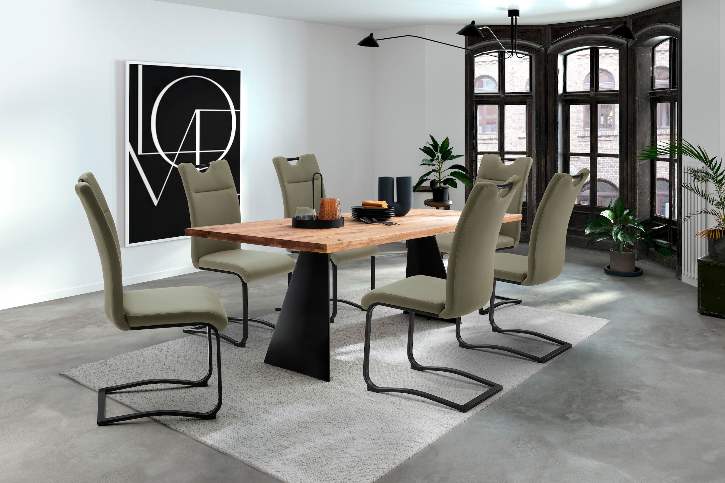 FSC-Zertifiziert MCA Massivholz Tisch, Massiv Esstisch furniture in Esstisch online Wildeiche kaufen »Goa«,