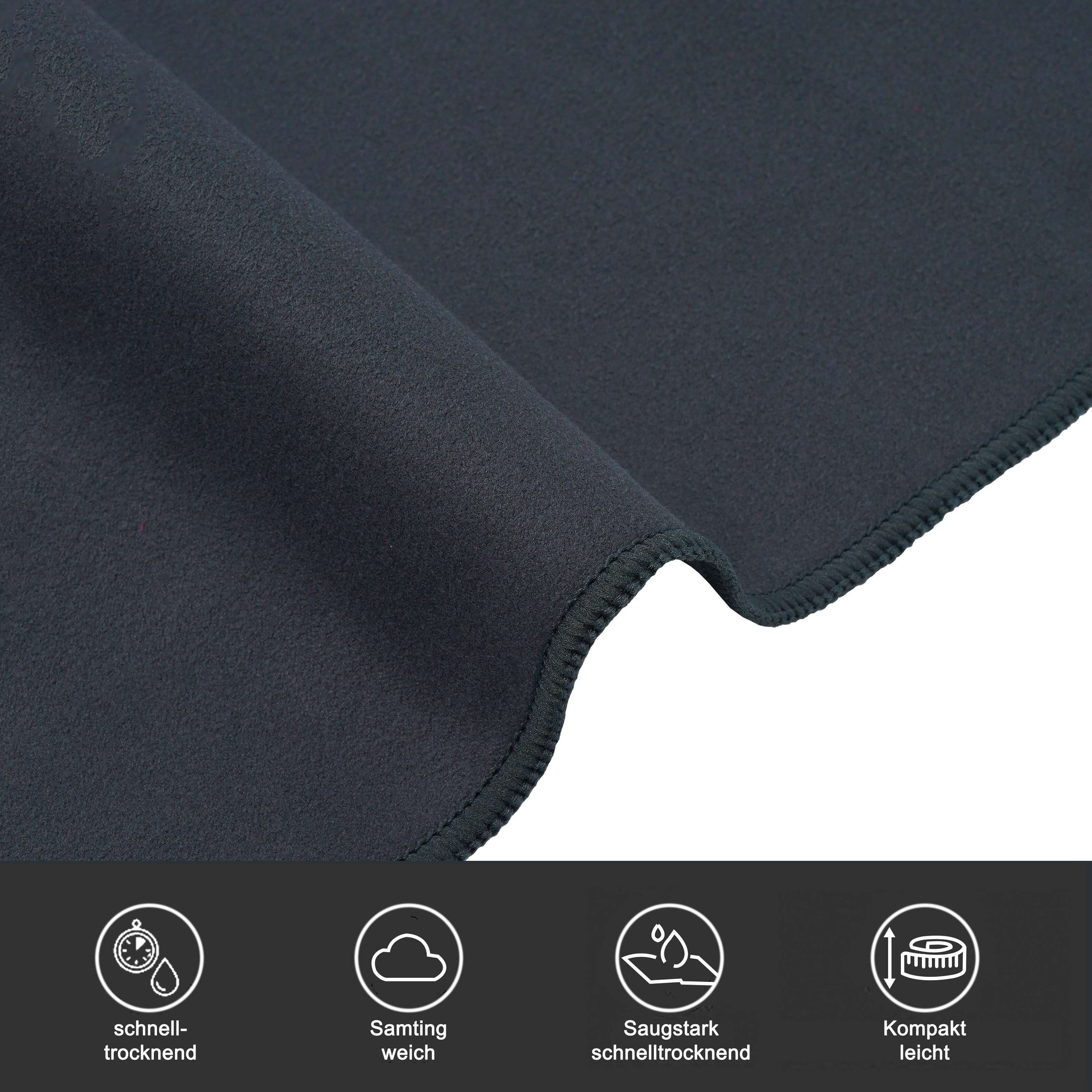 OTTO home Handtücher »Leoa, diverse Größen, Sporthandtuch, Reisehandtuch, Strandtuch« sehr leicht, kompakt, schnelltrocknend, Mikrofaser mit Kontrastnaht