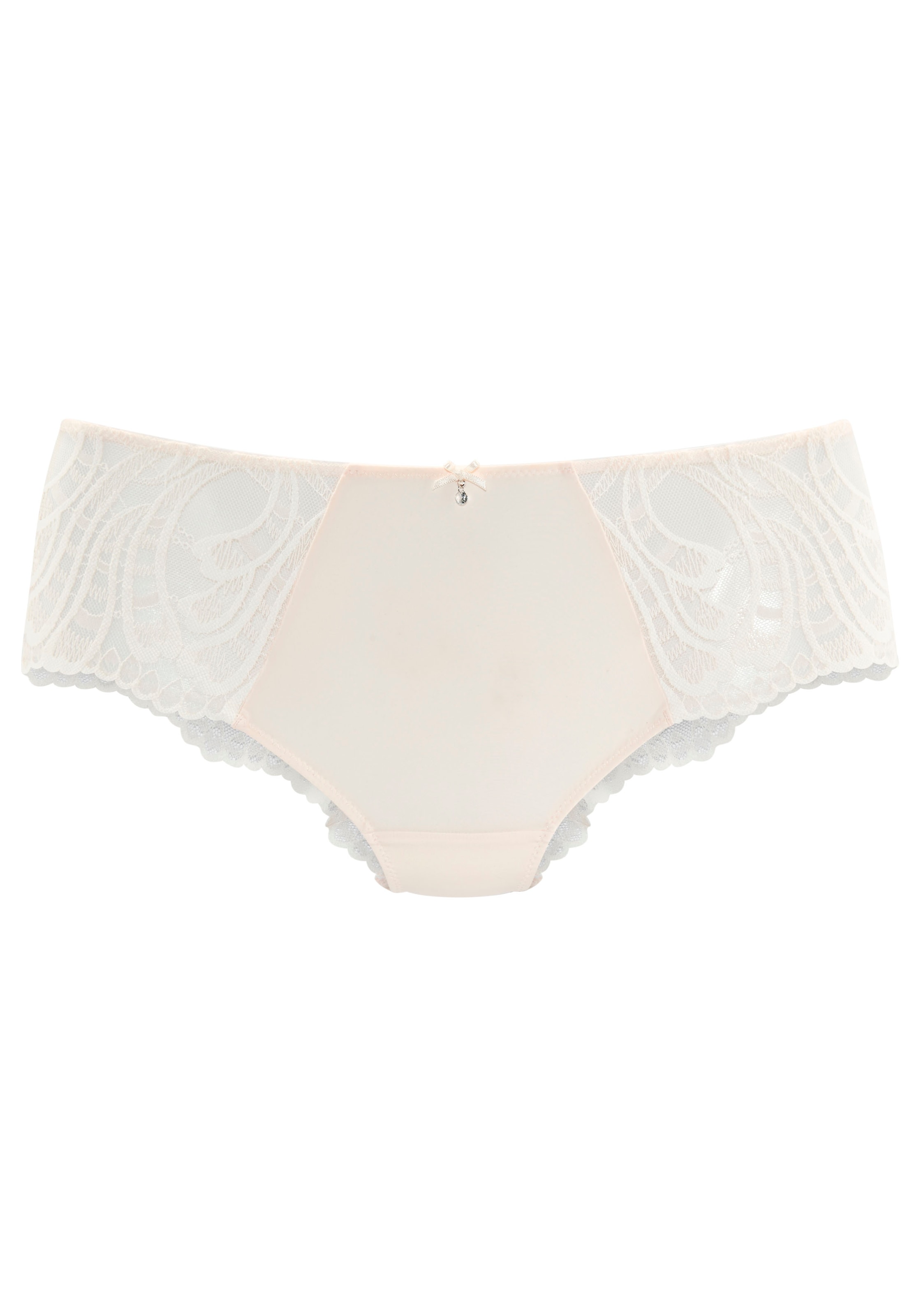 LASCANA Panty »Flora«, mit feiner, leicht transparenter Spitze und edlem Accessoire