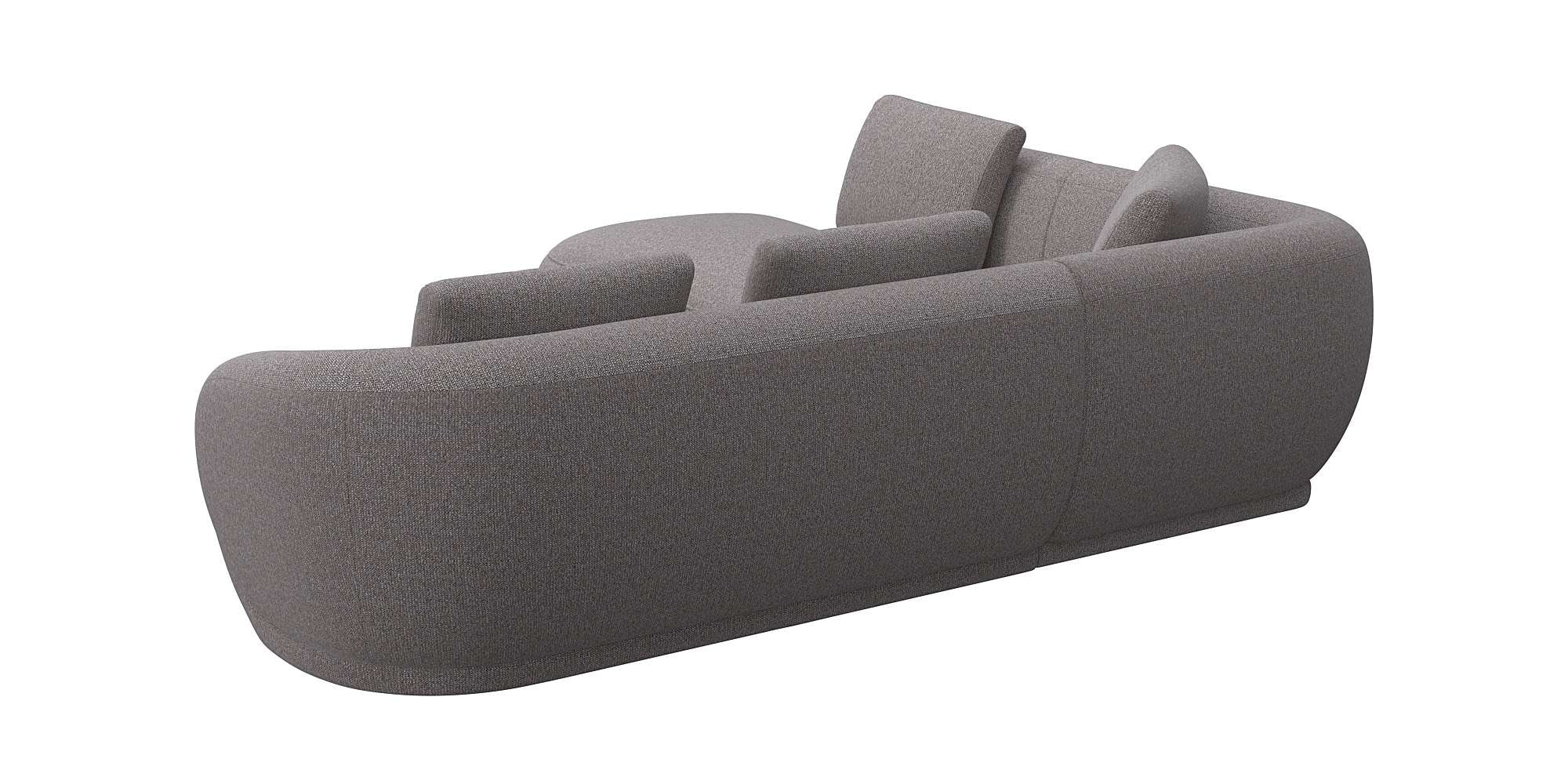 FLEXLUX Ecksofa »Torino, rund, L-Form, Sofa-Ecke mit Ottomane« Modernes, organisches Sofa-Design, Kaltschaum, Wellenunterfederung