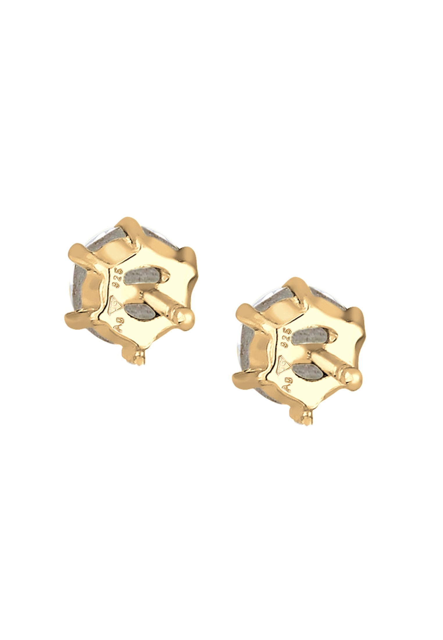 Elli Paar Ohrstecker »Ohrringe Funkelnd Rund Klassik 925 Silber, mit Kristallen von Swarovski®«