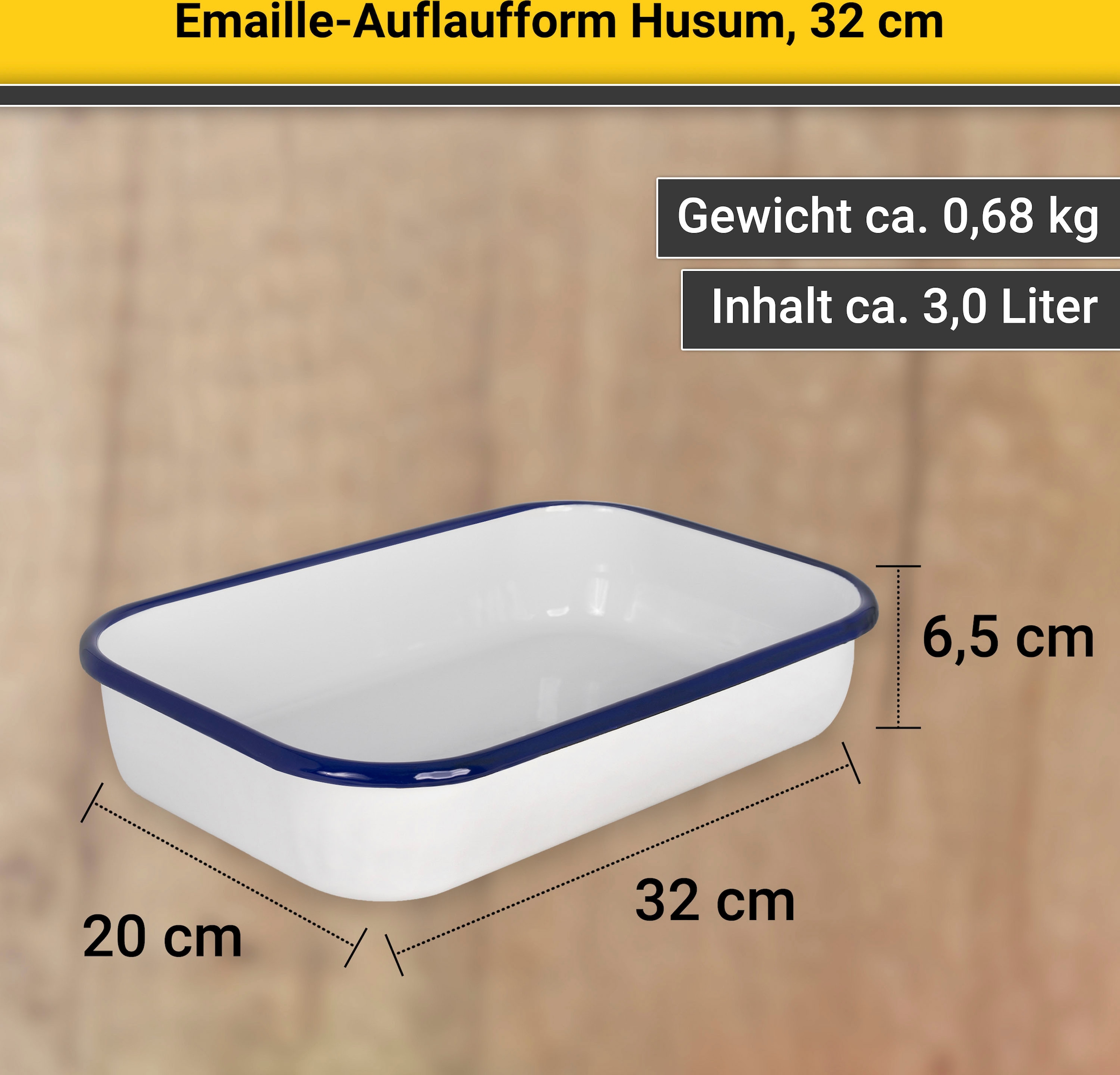 Krüger Auflaufform »Husum«, Stahlblech, ideal für Gratins, Aufläufe
