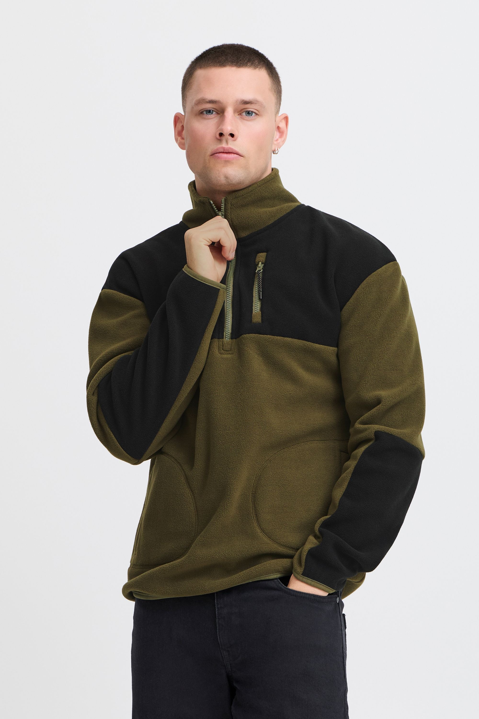 Blend Fleecejacke »Fleecejacke BHBROOKS Sweatshirt halfzipp«