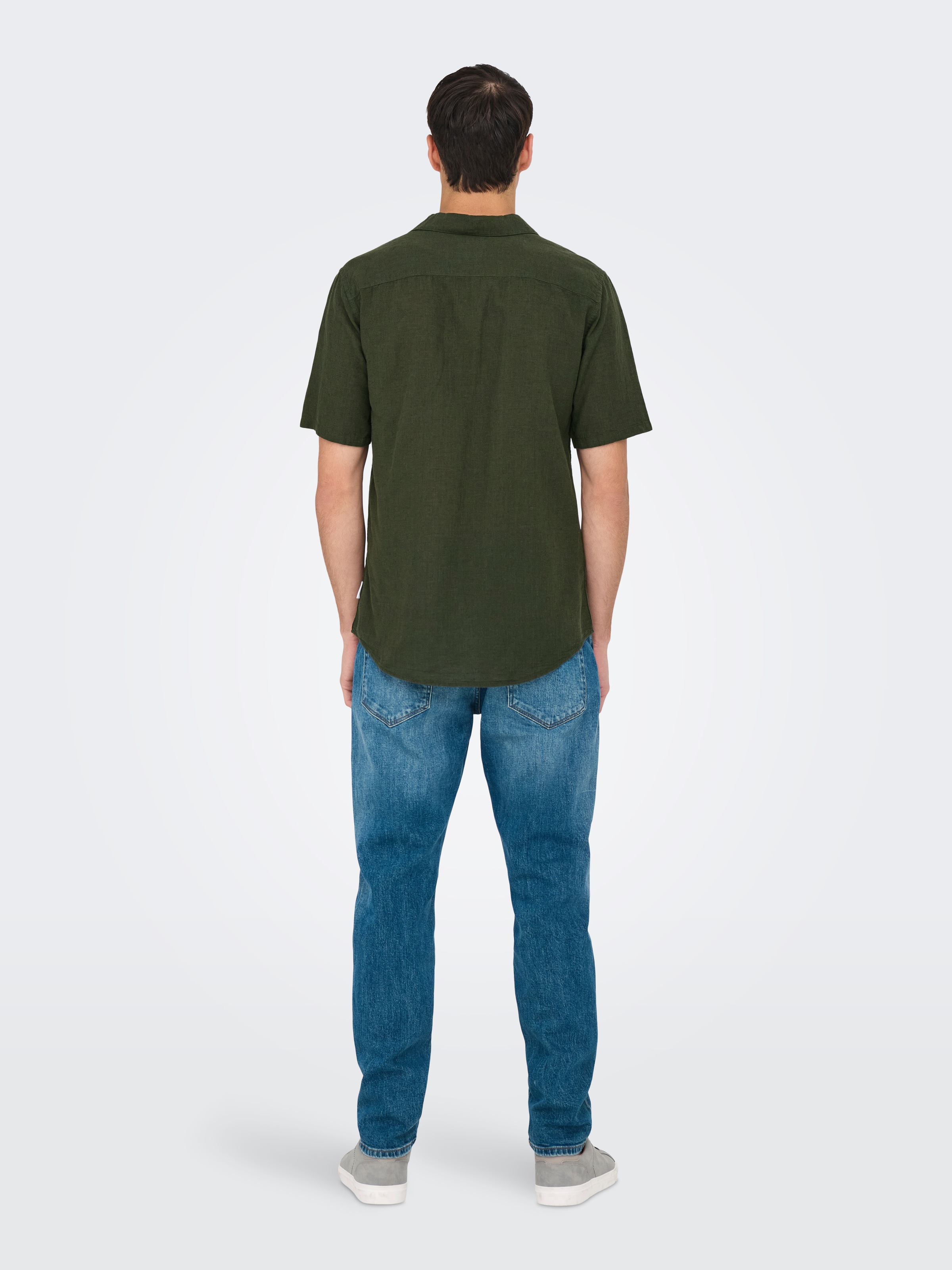 ONLY & SONS Kurzarmhemd »ONSCAIDEN SS SOLID RESORT LINEN NOOS«