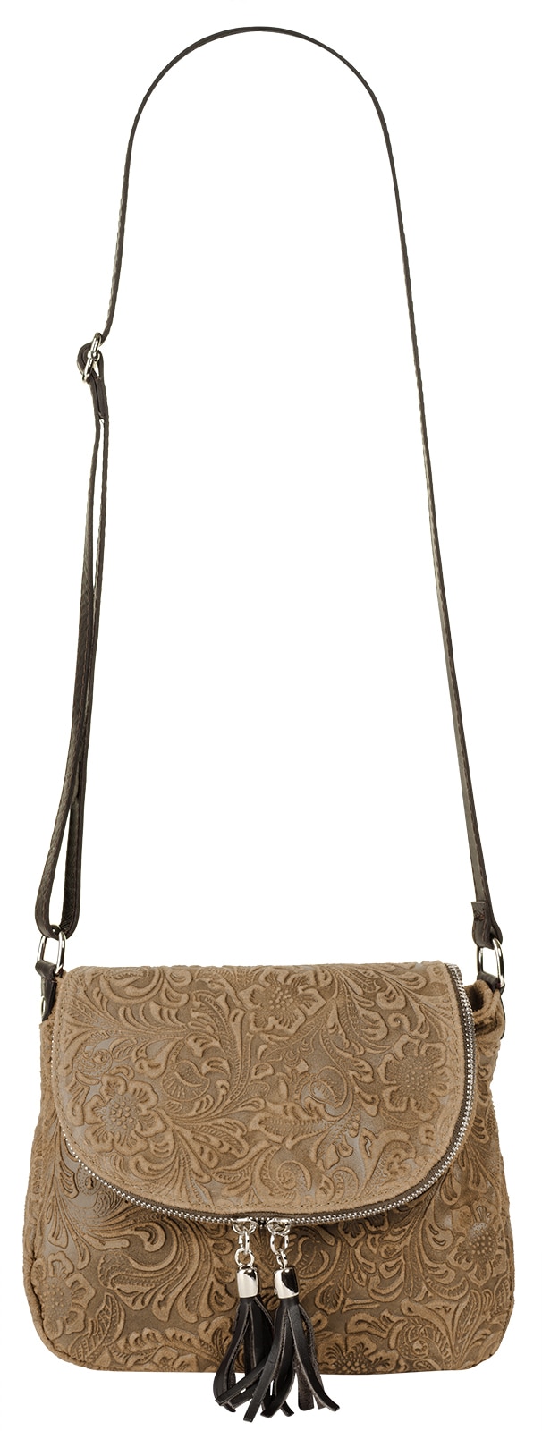 Samantha Look Umhängetasche echt Leder, Made in Italy