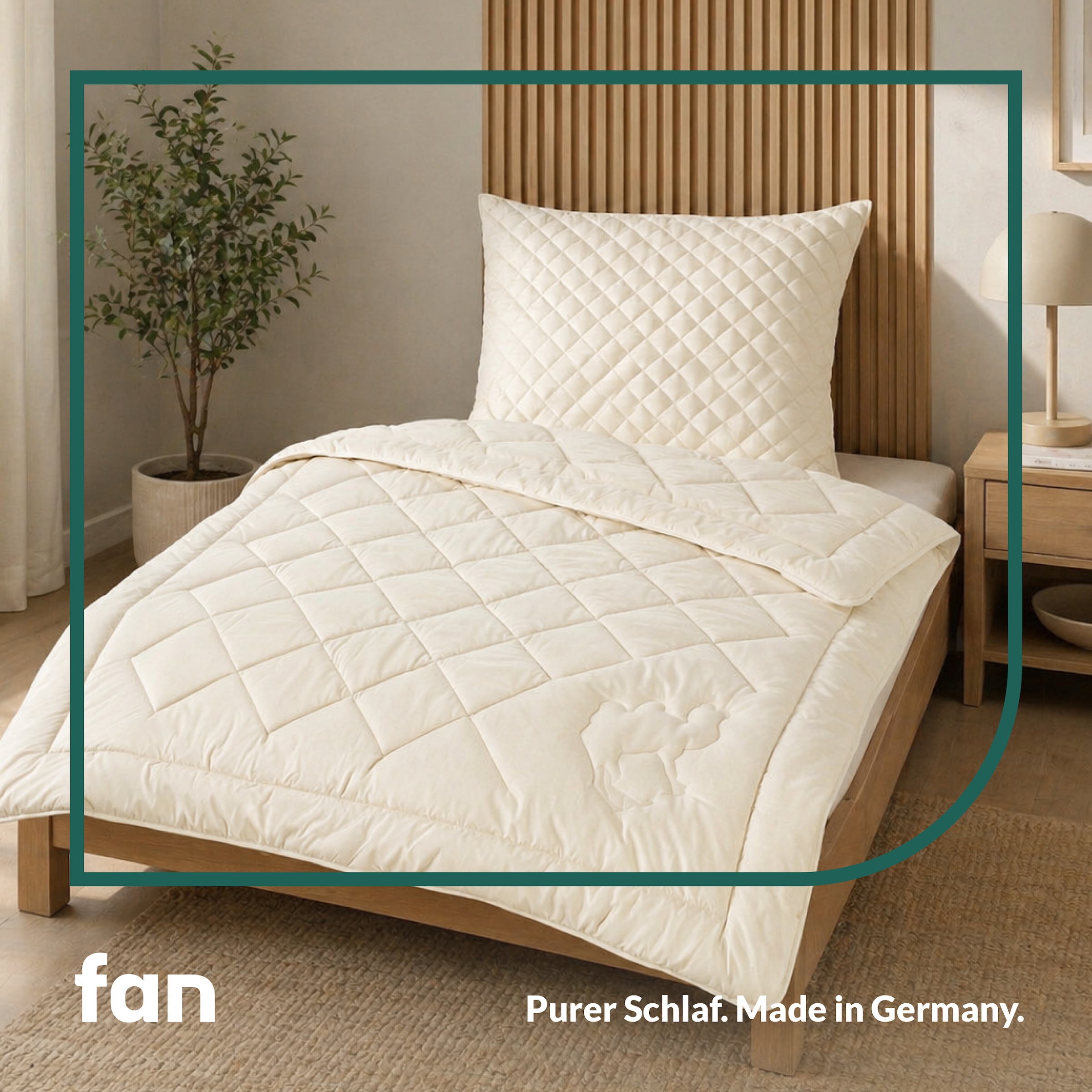 fan Naturfaserkissen »Gobi, Kopfkissen in 40x80 & 80x80 cm, Made in Germany« Füllung: 97Wolle3sonstigeFasern 1 Stk. tlg. Kissenbezug aus Baumwolle mit Kamelhaar versteppt, Füllung aus Wolle
