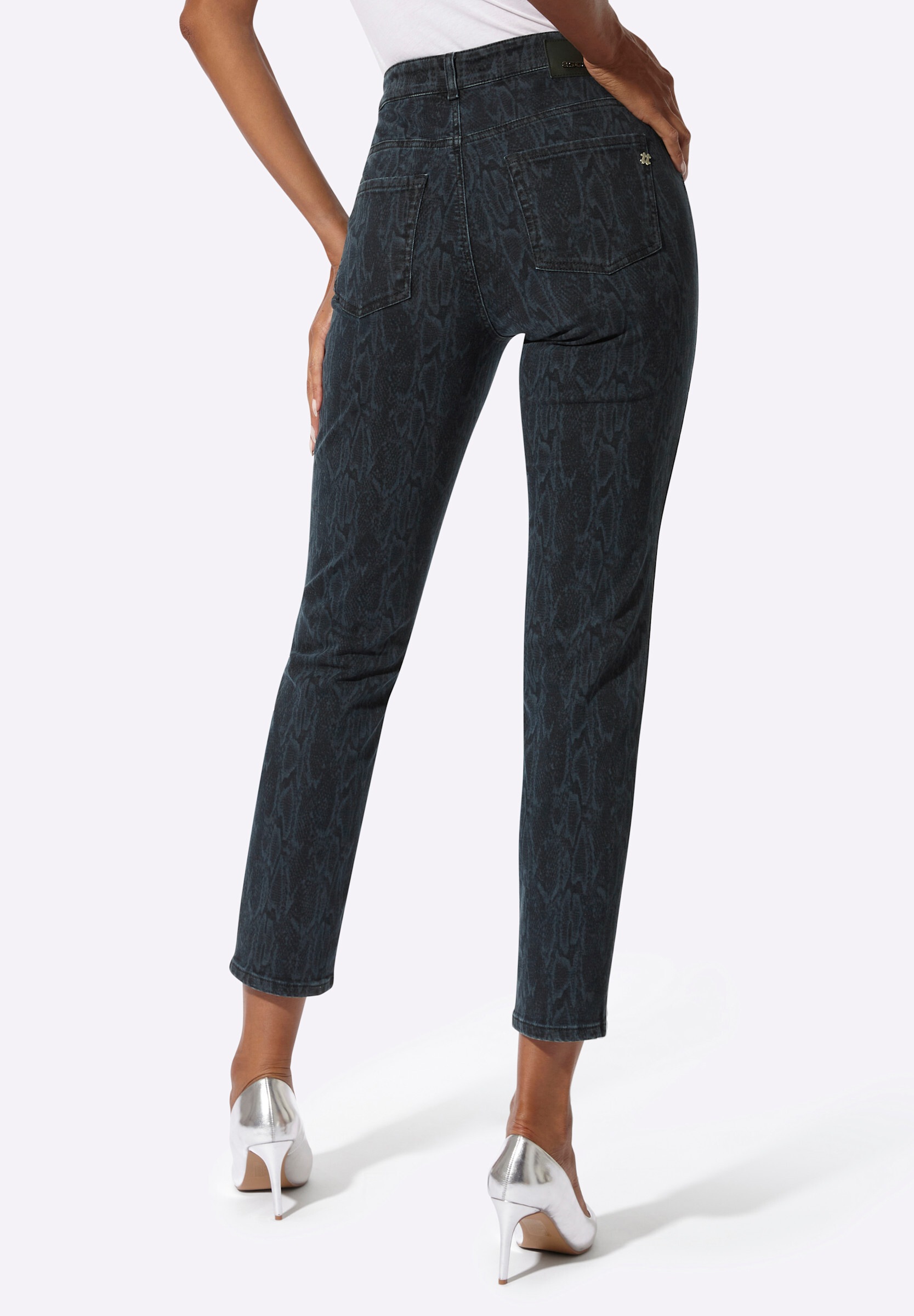 creation L Bequeme Jeans »Jeans Jeans in Schlangen-Optik«