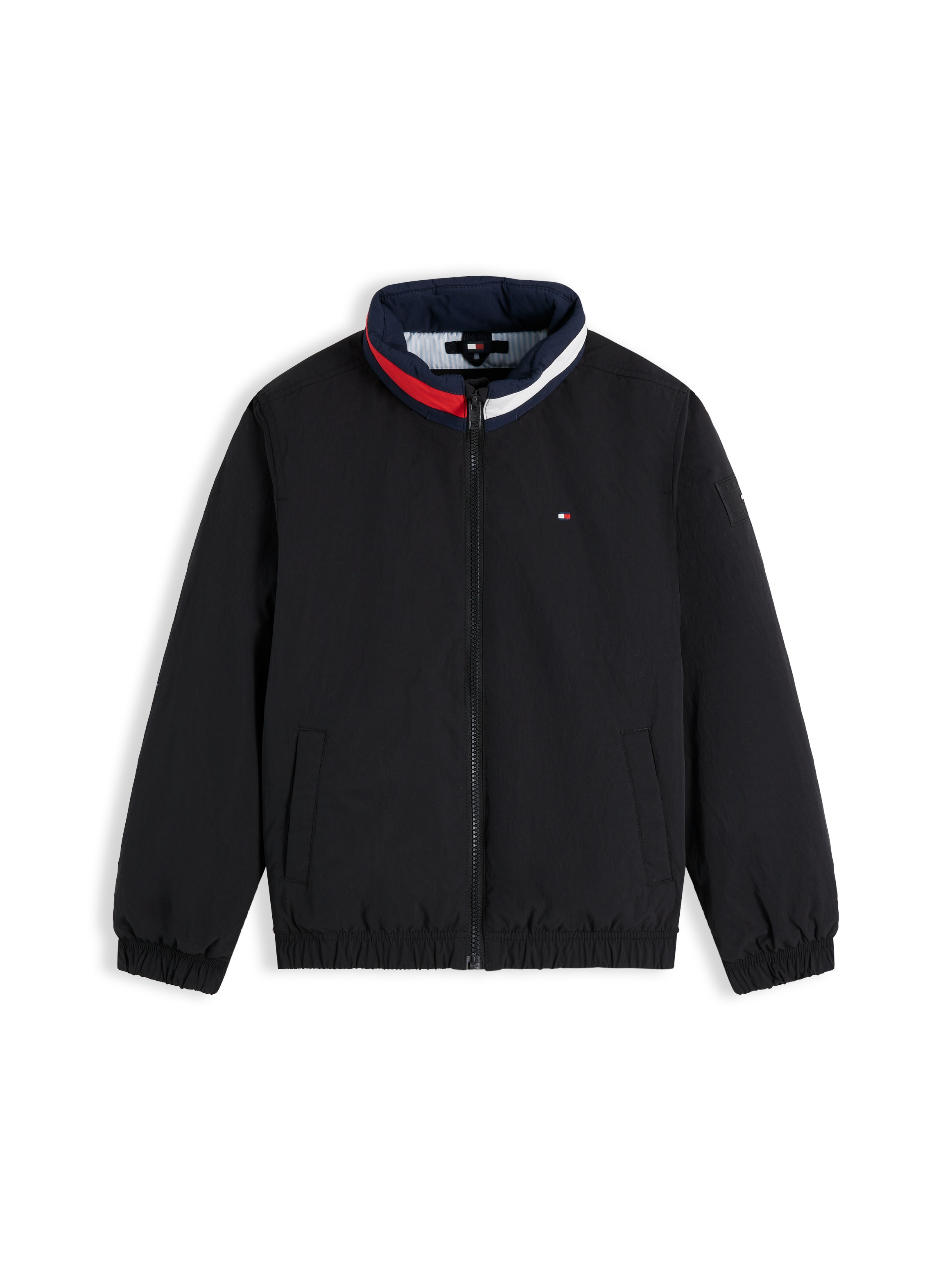 Tommy Hilfiger Blouson mit Kapuze Kapuze im Kragen verstaubar, Regular Fit, Kinder bis 16 Jahre