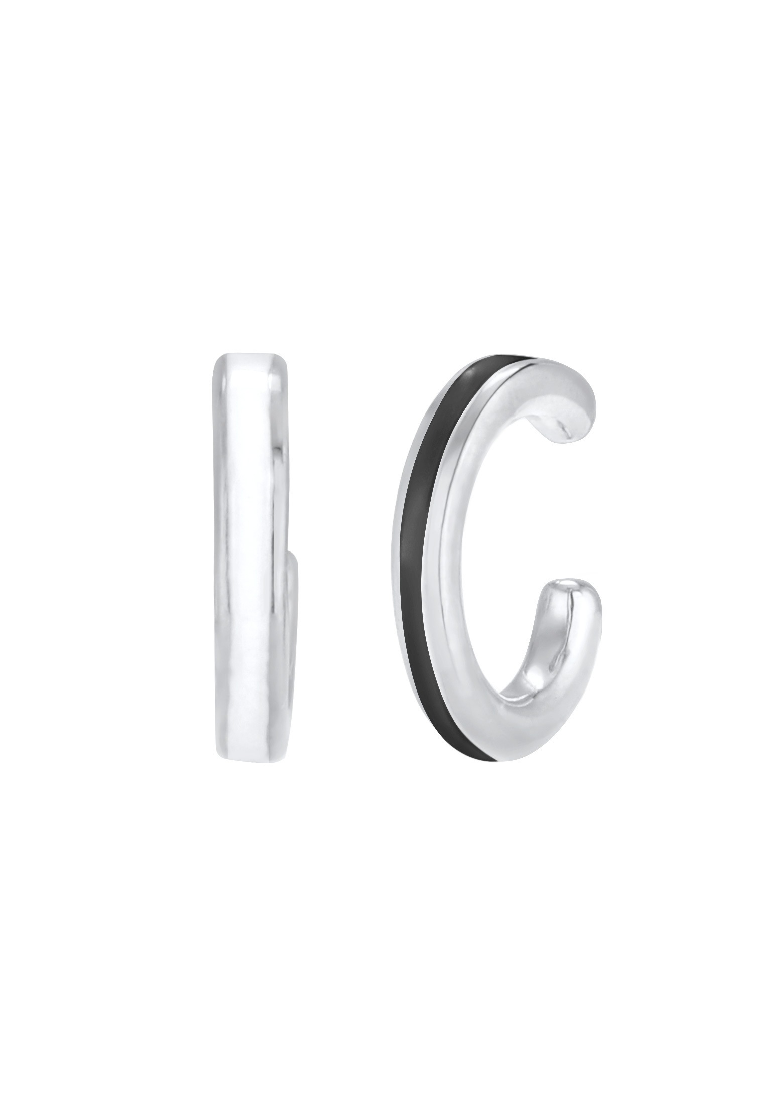 Elli Schmuckset »Ohrringe Buntes Emaille Earcuff 2er Set 925 Silber«