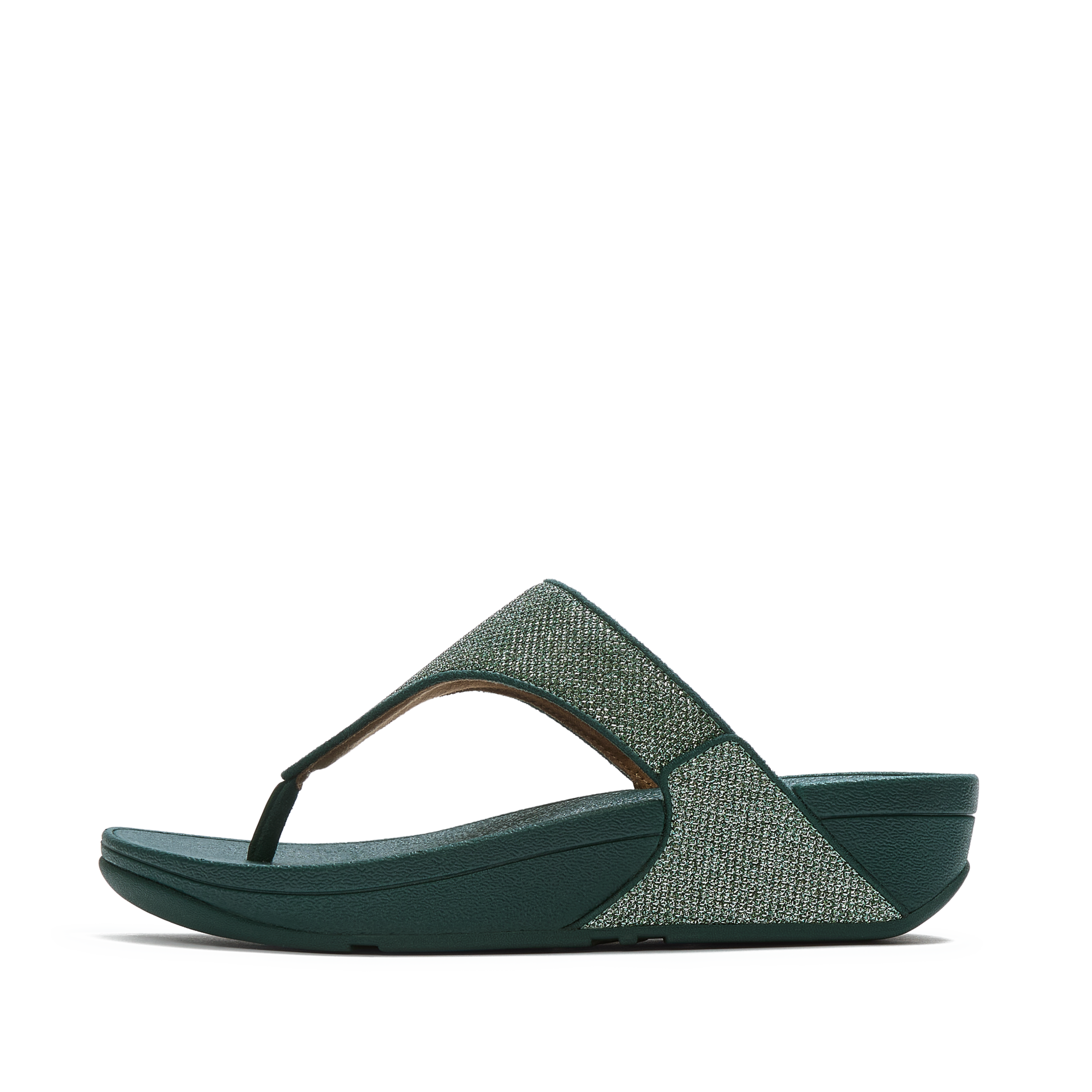 Fitflop Dianette »LULU SHIMMERGLITZ TOE-POST SANDALS«  Keilabsatz, Zehentrenner, Badeschuh, Sommerschuh mit Glitzerdetails