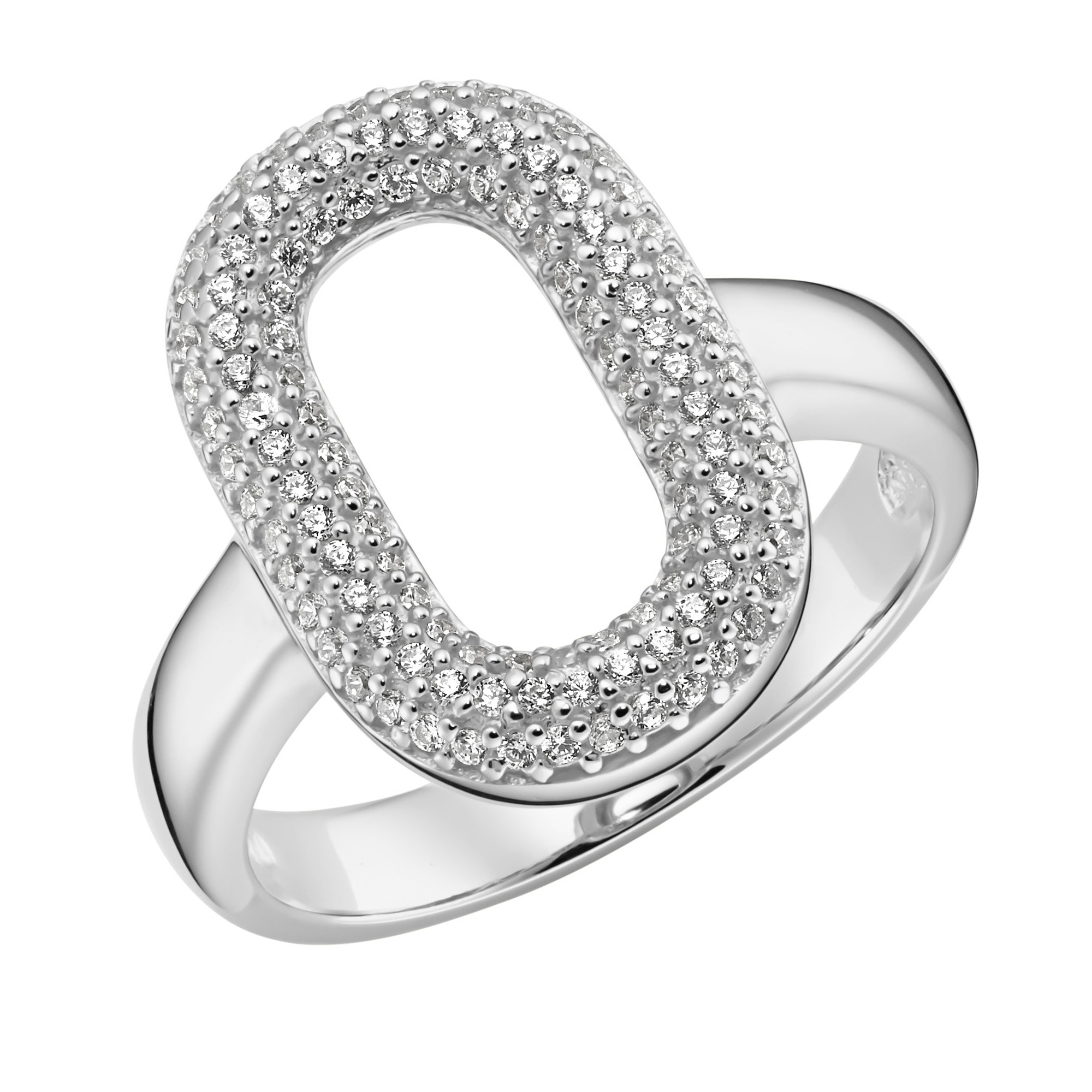 GIORGIO MARTELLO MILANO Silberring »Ring mit weißen Zirkonia, Silber 925«