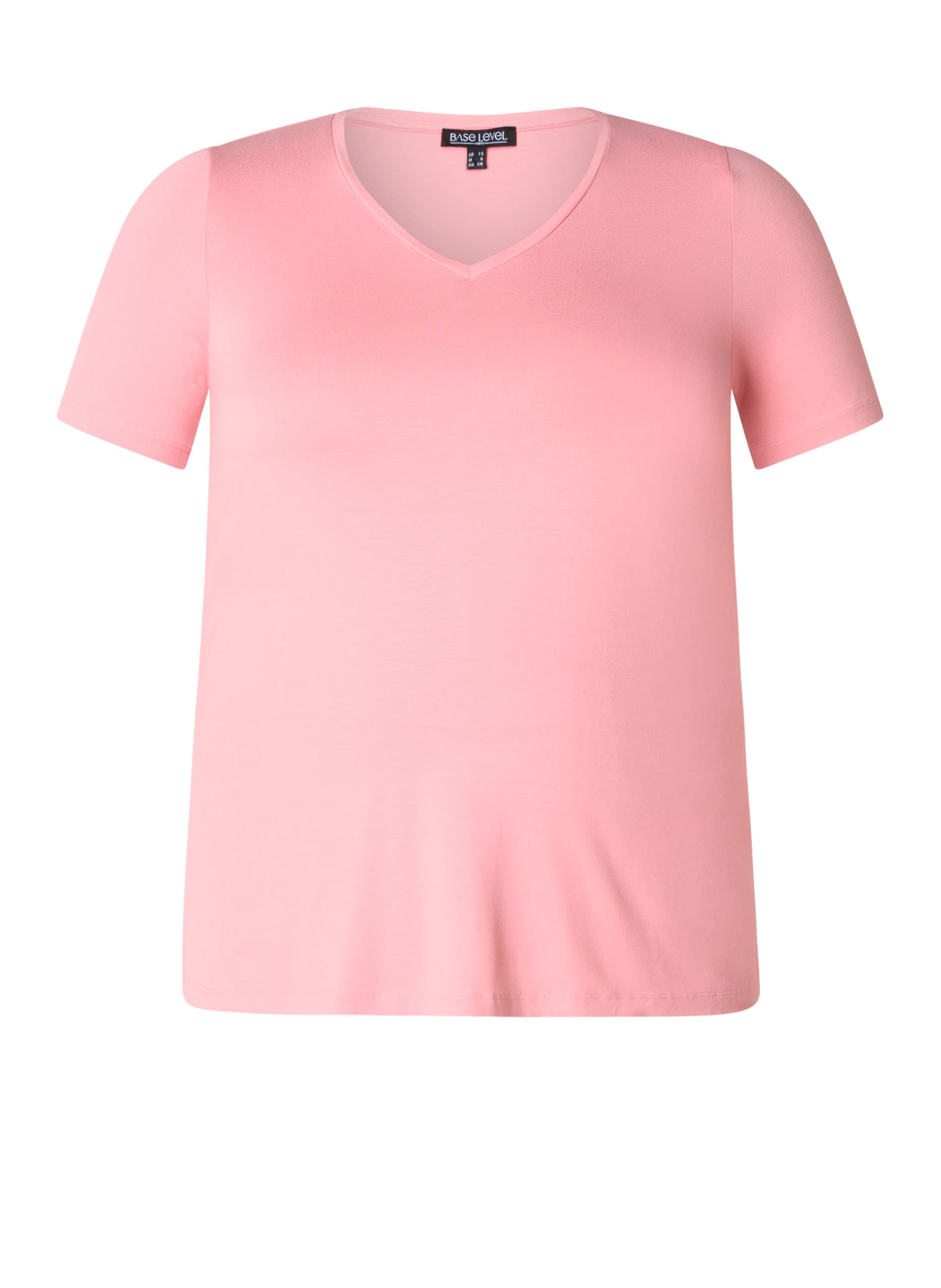 Base Level Curvy T-Shirt »Alba« mit V-Ausschnitt