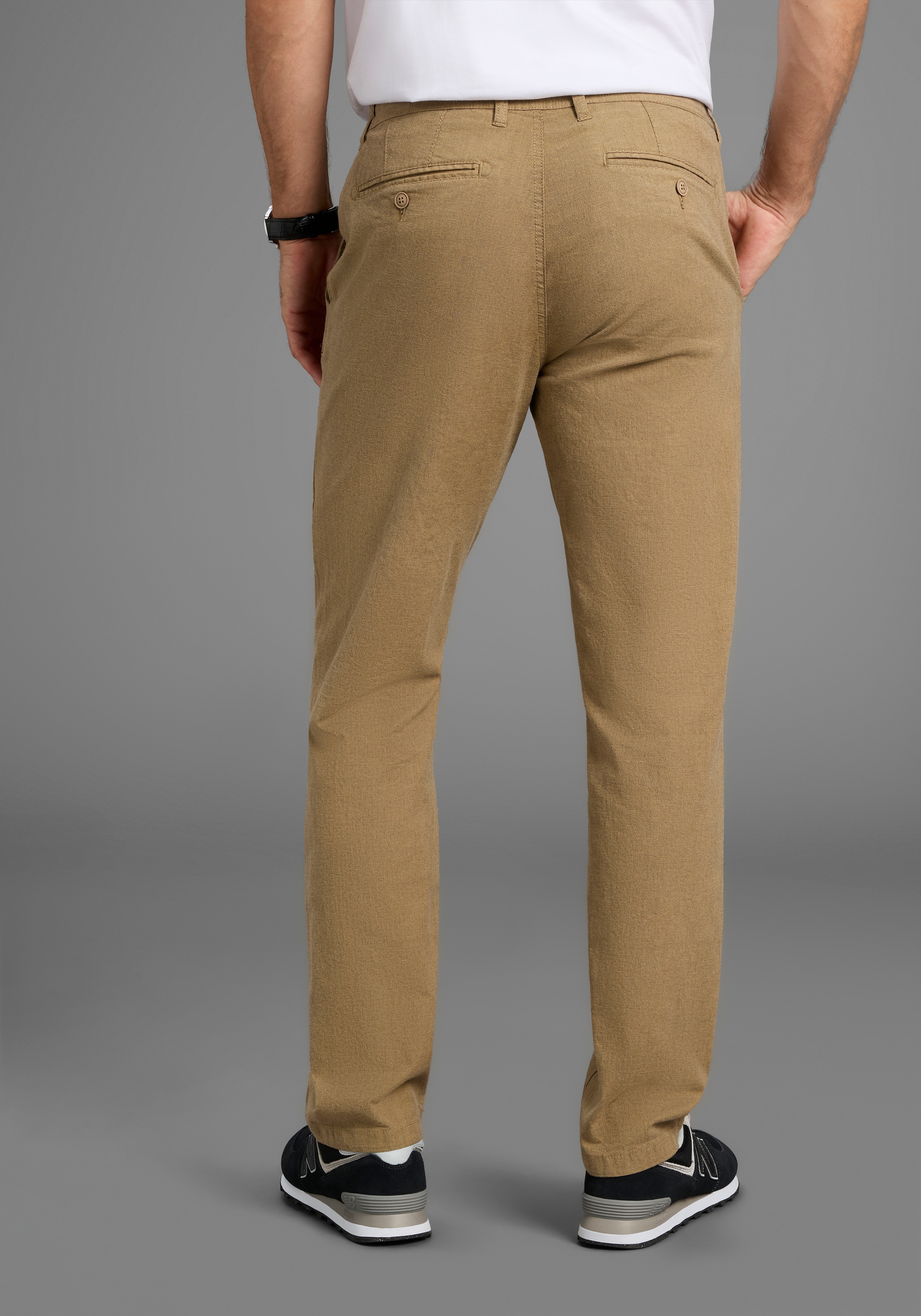 Man's World Chinohose  leichte Struktur im Gewebe