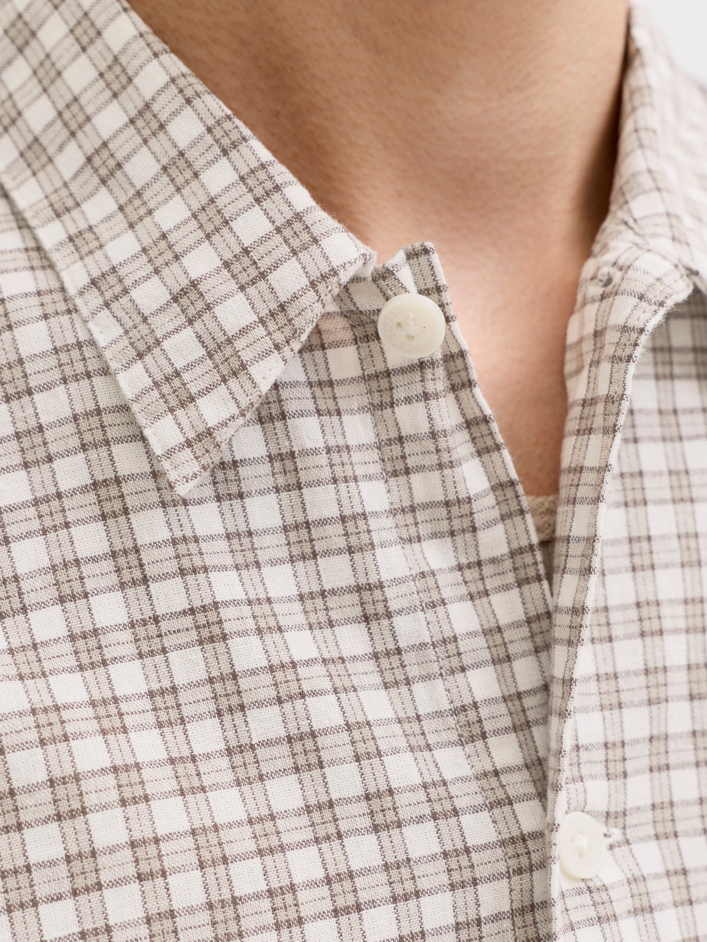 Jack & Jones Kurzarmhemd »JORRIVIERA LINEN BLEND SHIRT SS LN« Baumwollmischung, regular fit