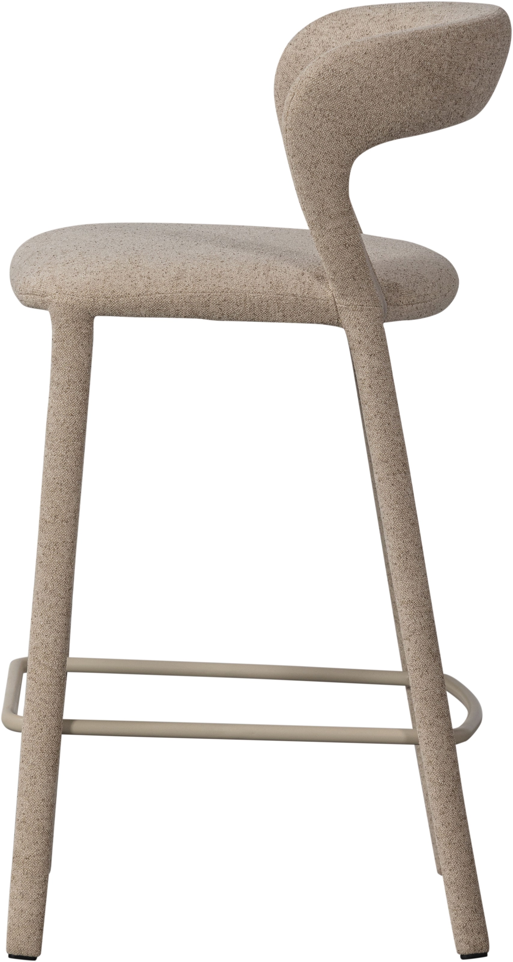 WOOOD Barhocker »Noble mit Fußstütze und vollständig gepolstertem B 48 x T 52 x H 95 cm« Gewebebezug, Belastbarkeit 150 kg, hohe Verschleißfestigkeit
