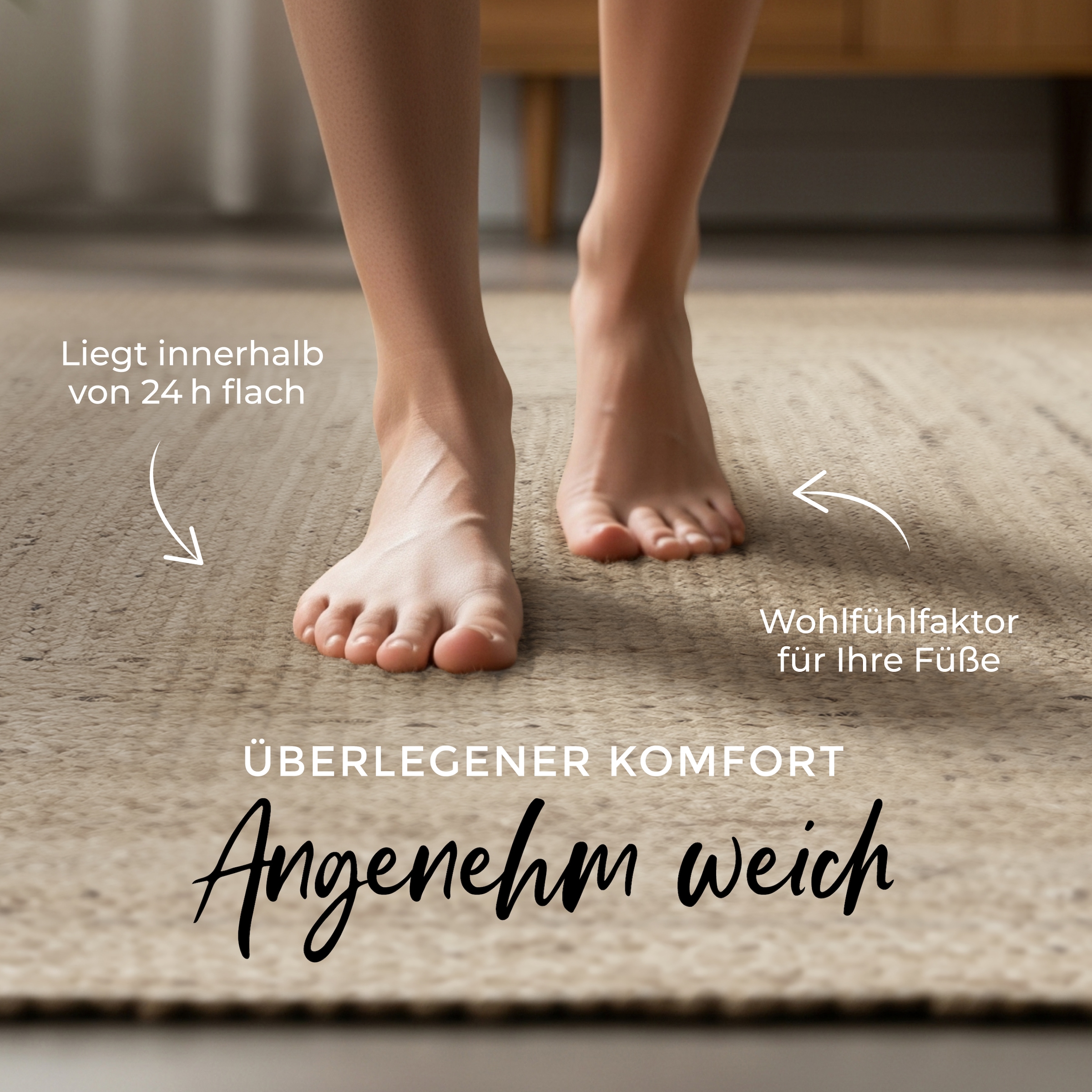 carpetfine Teppich »Nele Juteteppich Naturfaser«, rechteckig, 6 mm Höhe, geflochtener Wendeteppich aus 100% Jute, quadratisch und als Läufer