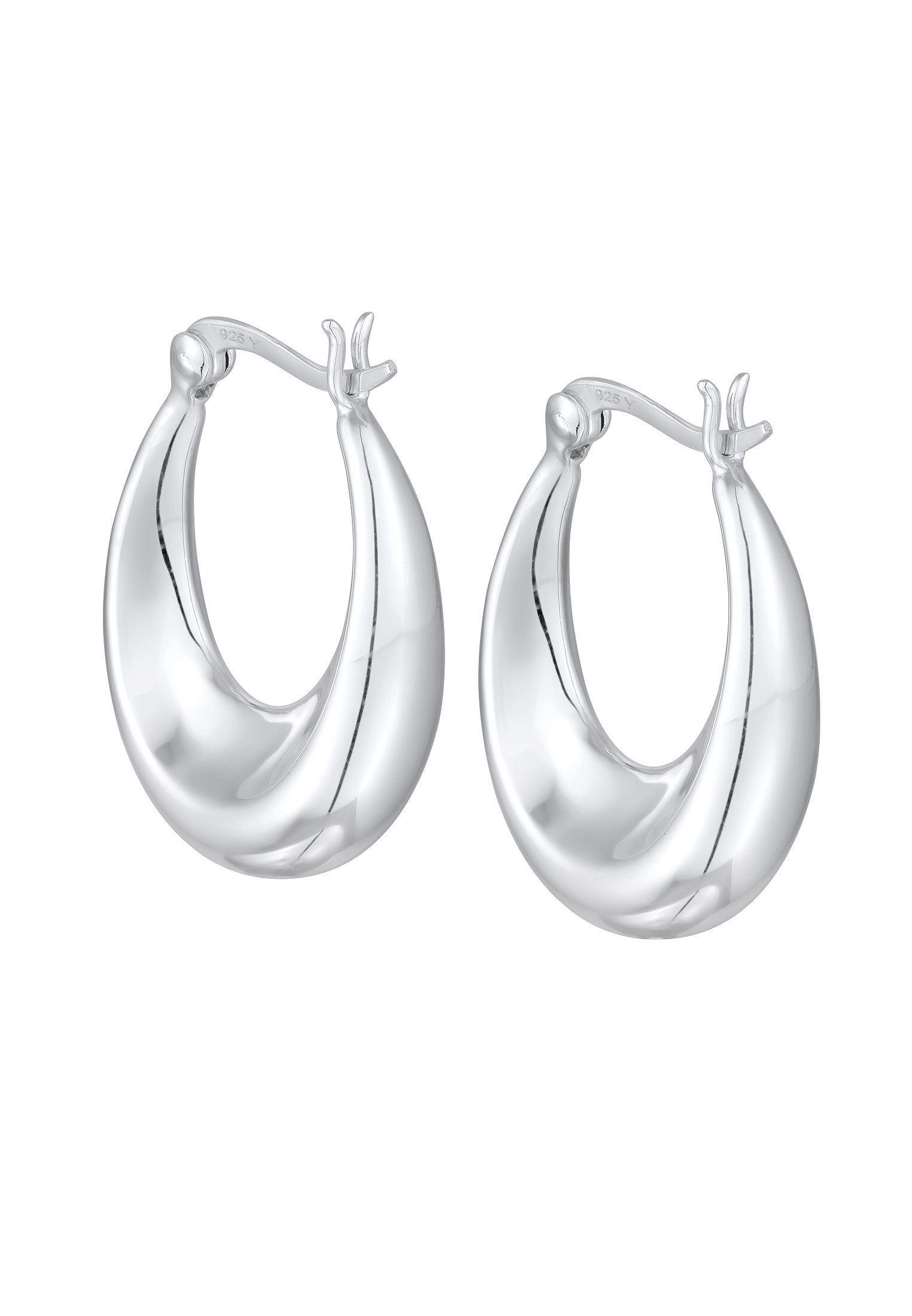 Elli Paar Creolen »Ohrringe Creolen Elegant Klassik 925 Silber«