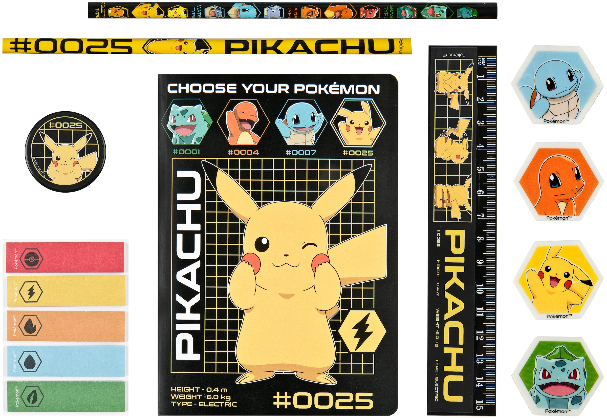 UNDERCOVER Notizbuch »Pokémon« DIN A5 inkl. 4 Kugelschreiber sowie Schreib- und Bastelutensilien